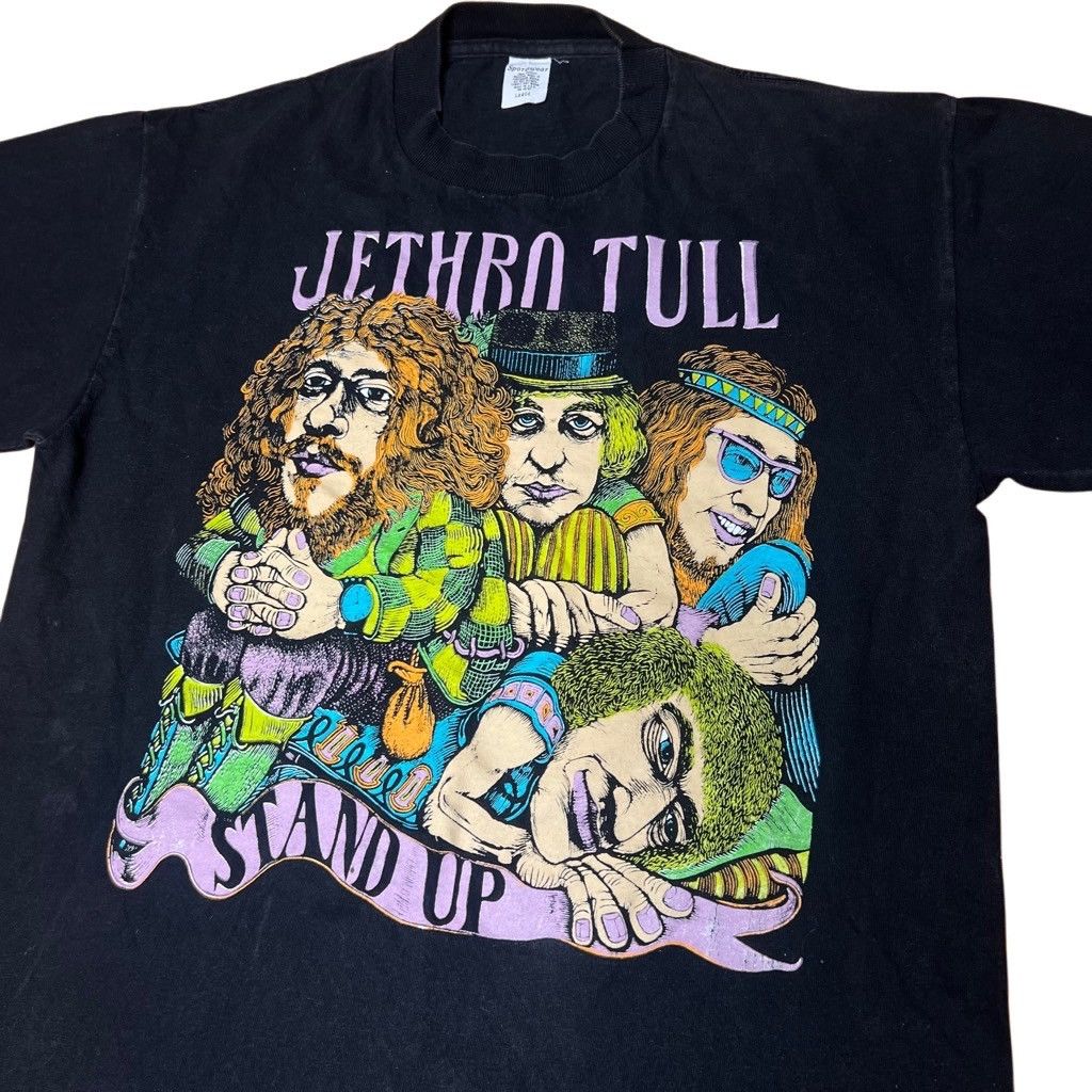 Vintage Vintage 80s Jethro Tull Stand Up Tour Rock Band T Shirt L Size US L / EU 52-54 / 3 - 3 Thumbnail