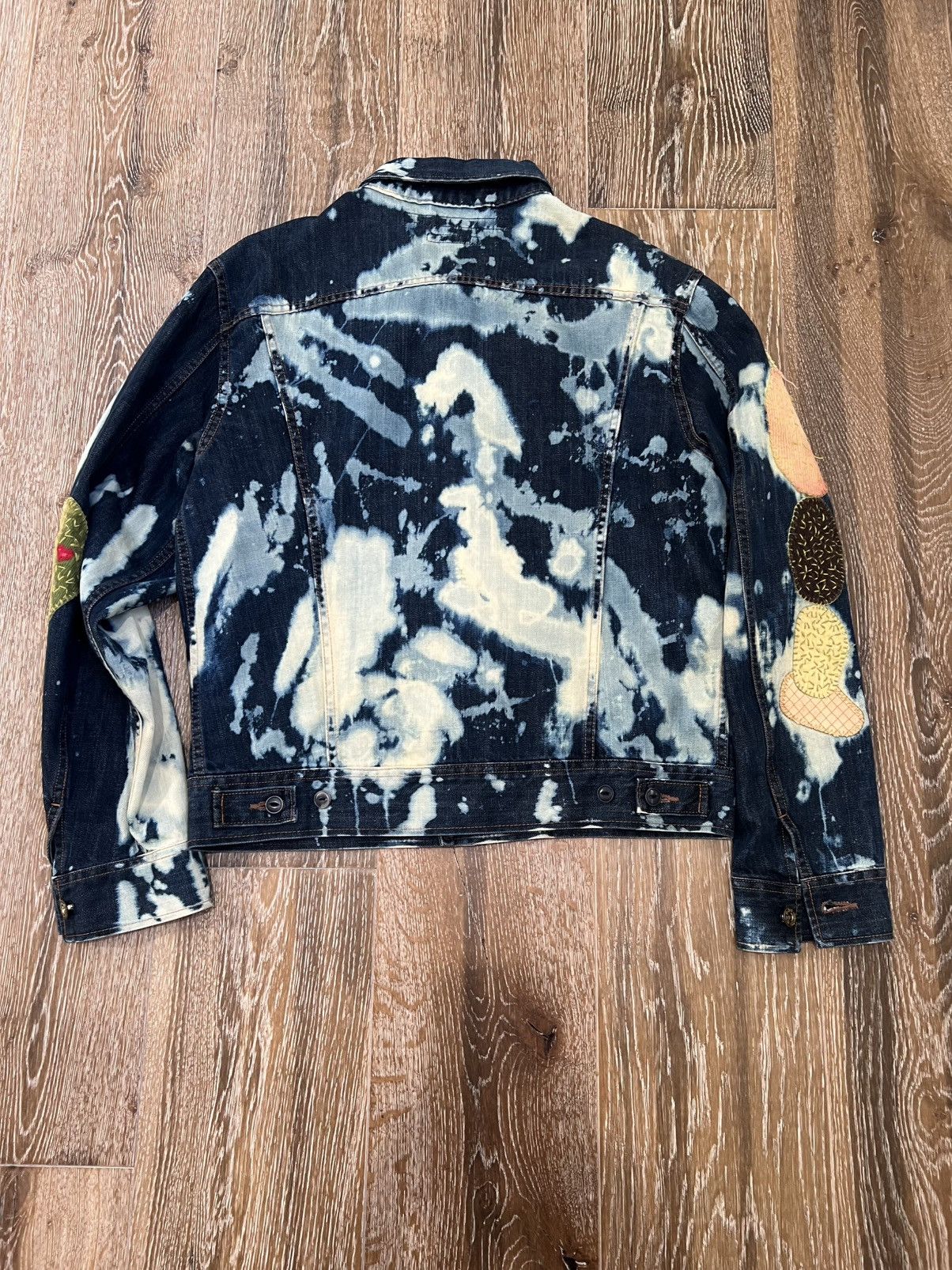 Engineered Garments A blue garments new york denim patchwork bleached jacket Size US M / EU 48-50 / 2 - 2 Thumbnail