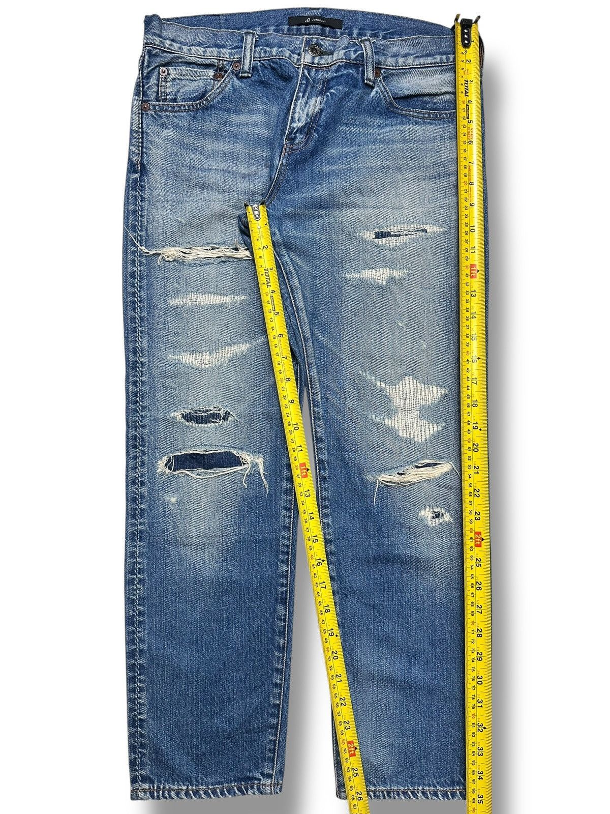 Johnbull Johnbull Selvage Distressed Japan Denim Slimfit Faded Wash Size US 32 / EU 48 - 18 Thumbnail