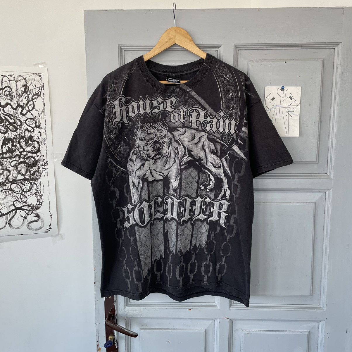 Band Tees × Vintage Vintage House Of Pain Pit Bull All Over Print T-shirt y2k Size US XL / EU 56 / 4 - 1 Thumbnail