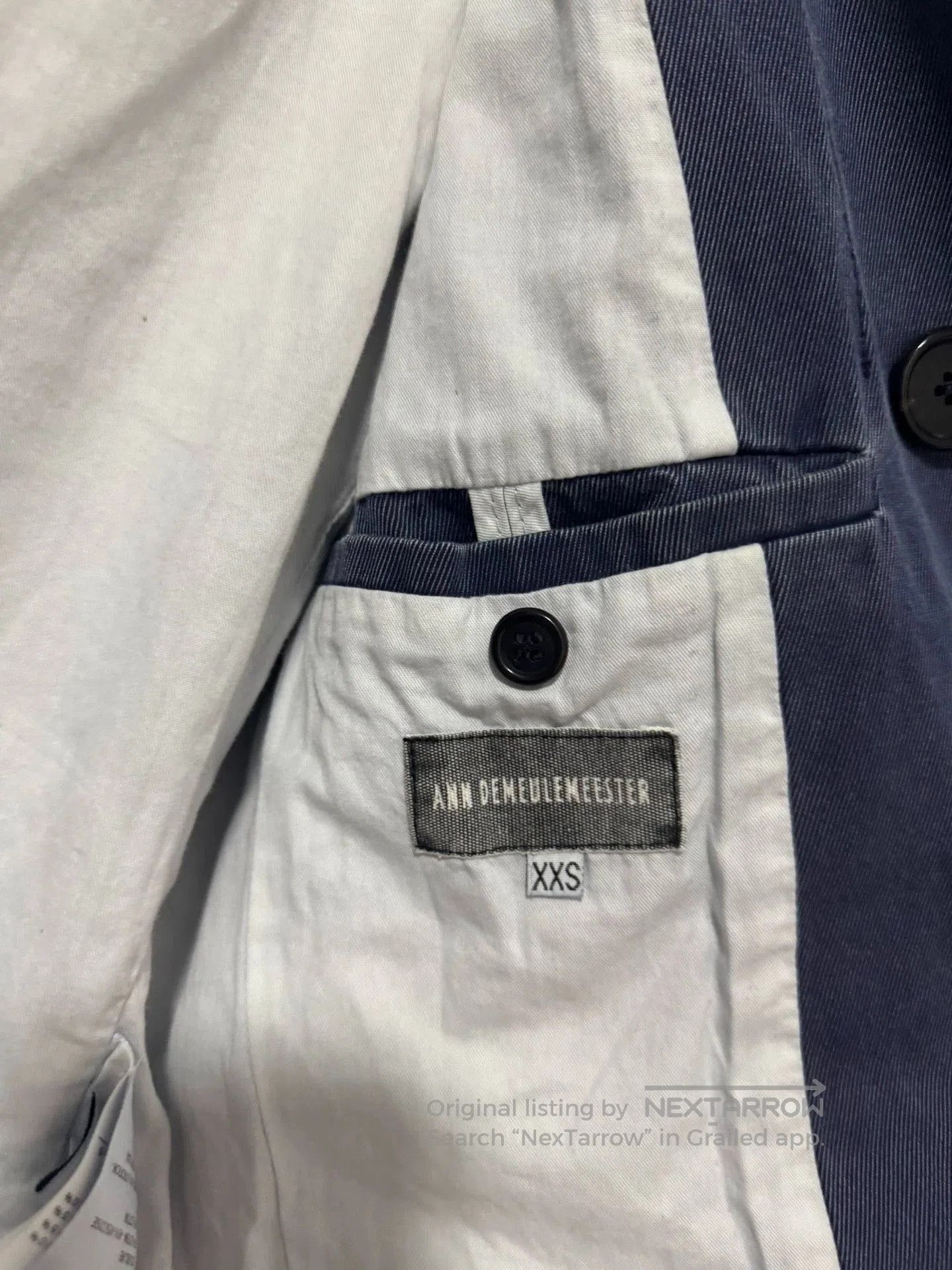 Ann Demeulemeester Blue Denim Jacket - XXS. Size US XXS / EU 40 - 6 Thumbnail