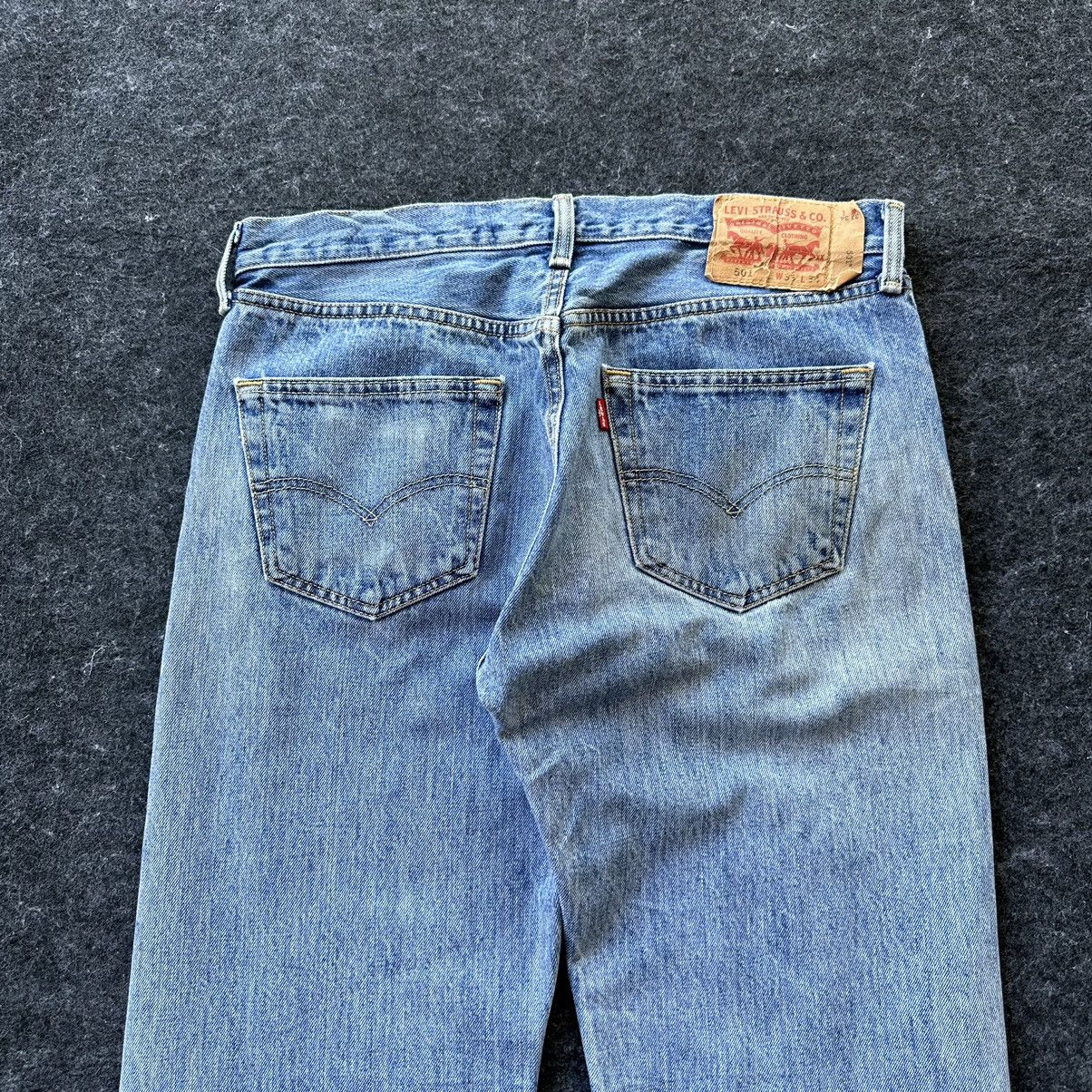 Levi's Vintage Levis 501 Mexico Blue Denim 33x34 D635 Size US 33 - 3 Thumbnail