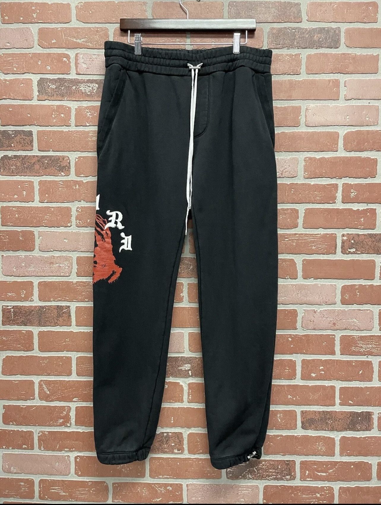 Amiri Size XL - Amiri Men’s Wes Lang Solar Kings Black Sweatpants Size US 36 / EU 52 - 1 Thumbnail