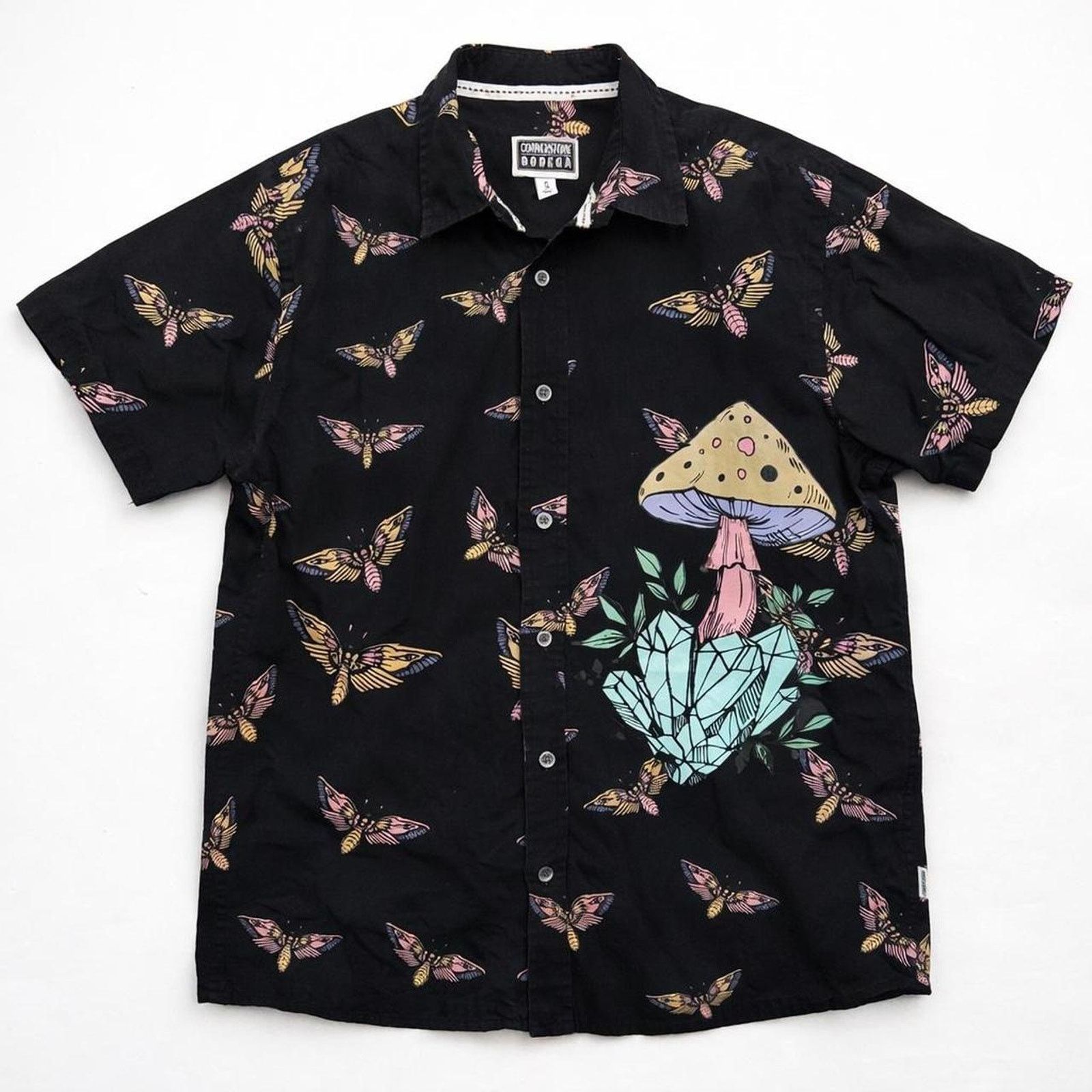 Bodega Cornerstore Bodega Moth Cabana Shirt Butterflies Mushroom Size US S / EU 44-46 / 1 - 1 Thumbnail