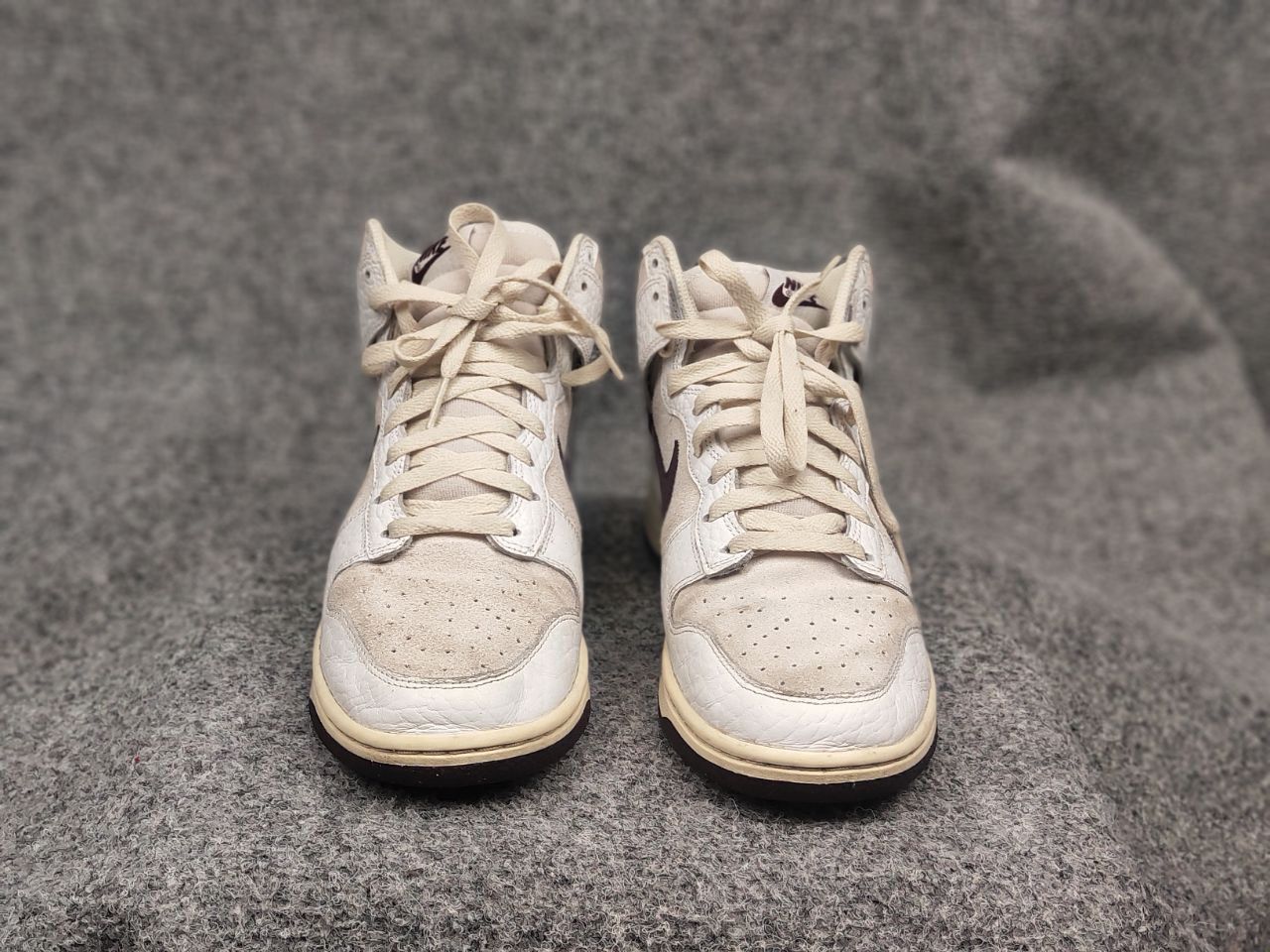 Nike Nike Dunk High Light Orewood Brown Women's Leather Sneakers Size US 8.5 / IT 38.5 - 10 Thumbnail