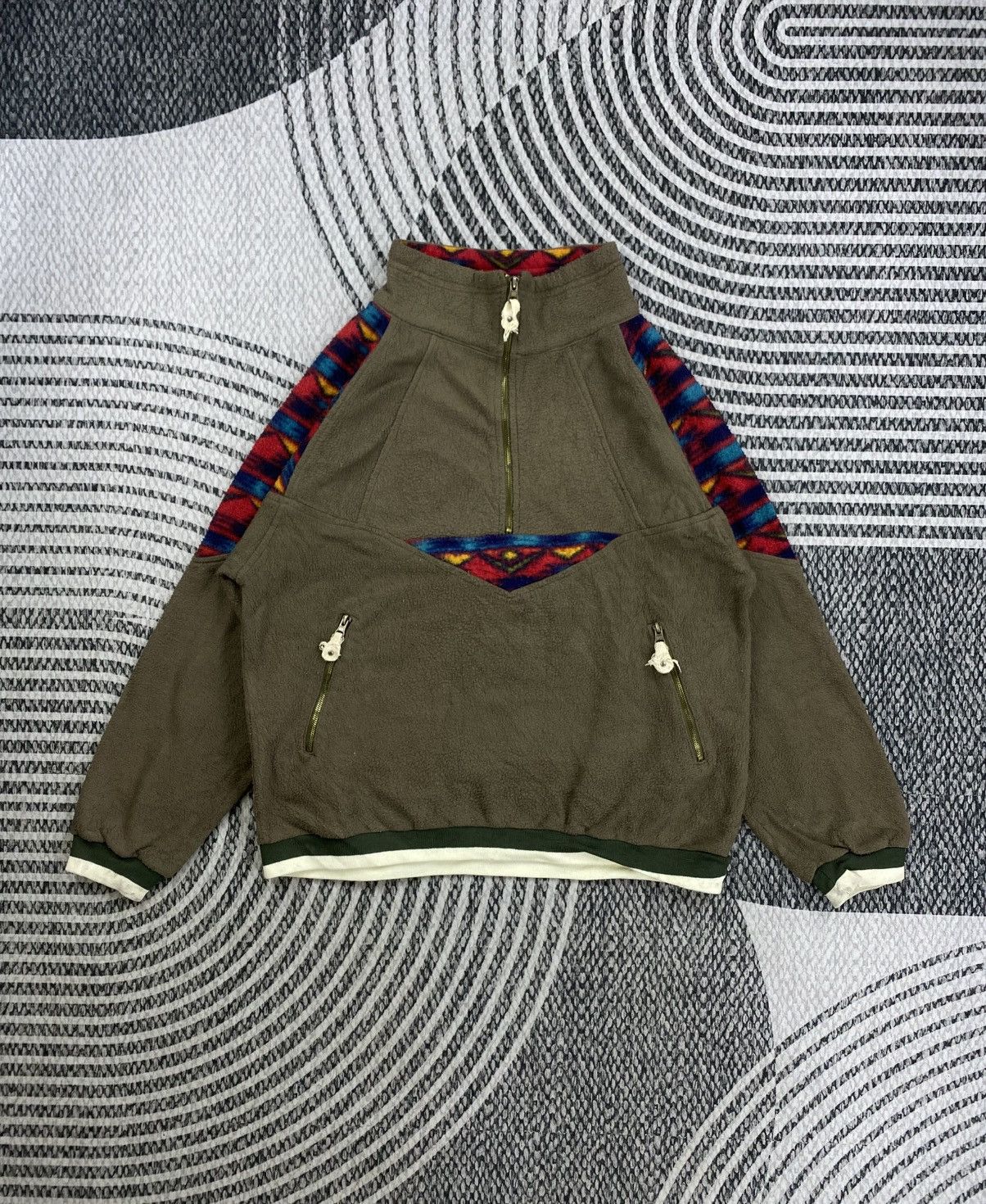 Native Vintage The Garam Debutant Navajo Halfzip Sweatshirt Size US L / EU 52-54 / 3 - 1 Thumbnail