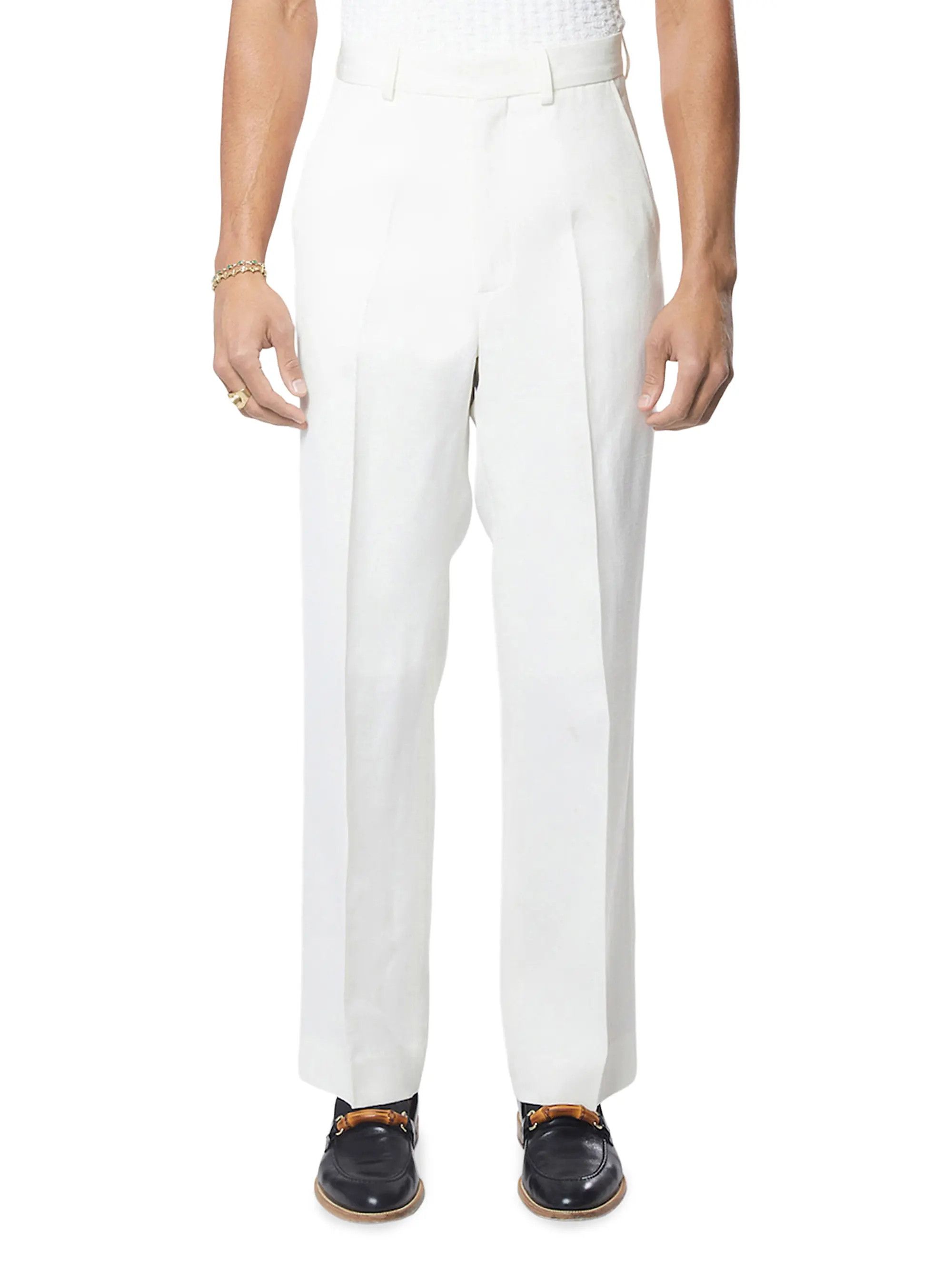 os11x0725 Wide-Leg Pants in White