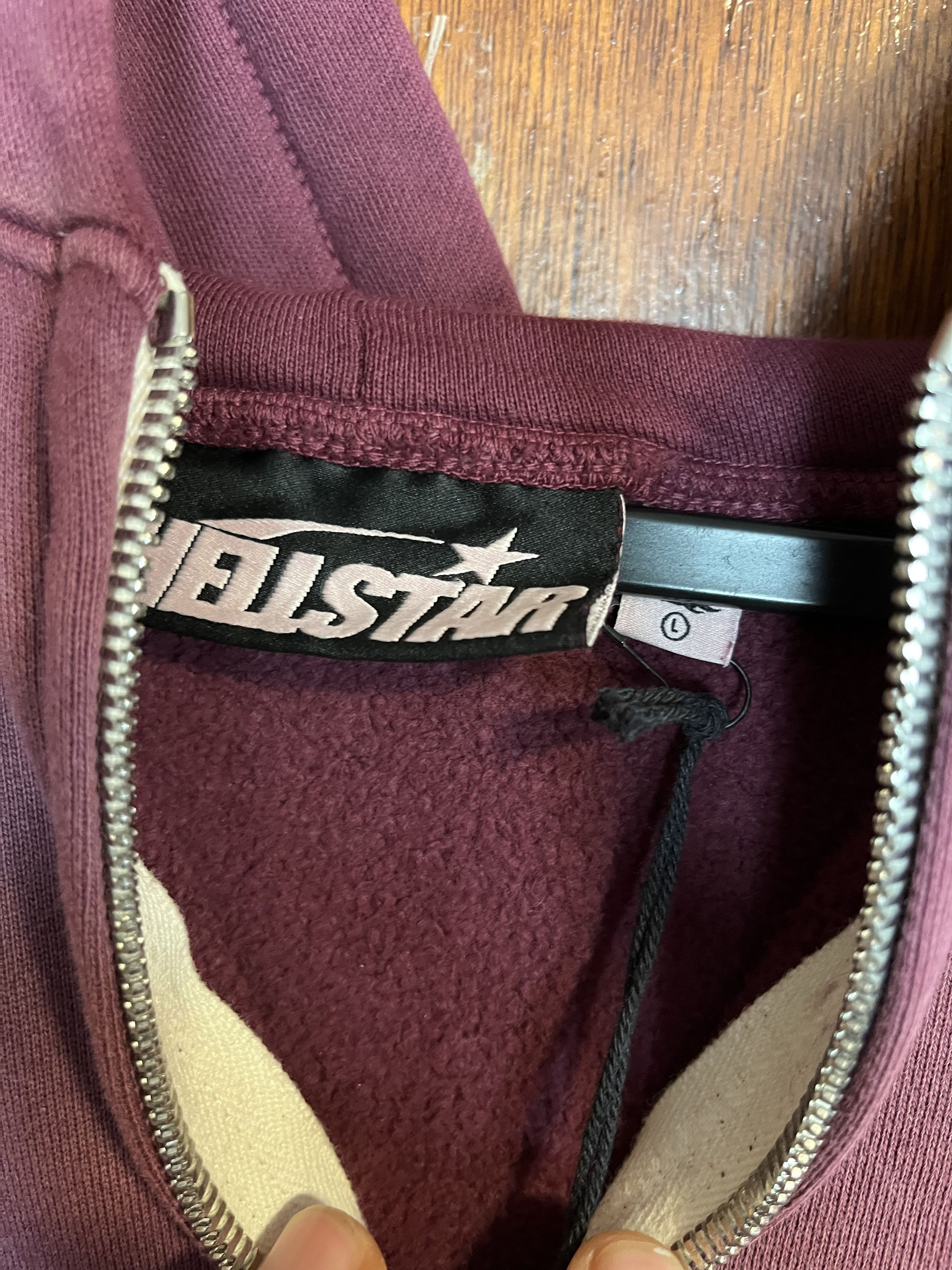 HELLSTAR Hellstar Mirror Face Zip Up Hooded Sweatshirt (Large) Size US L / EU 52-54 / 3 - 3 Thumbnail