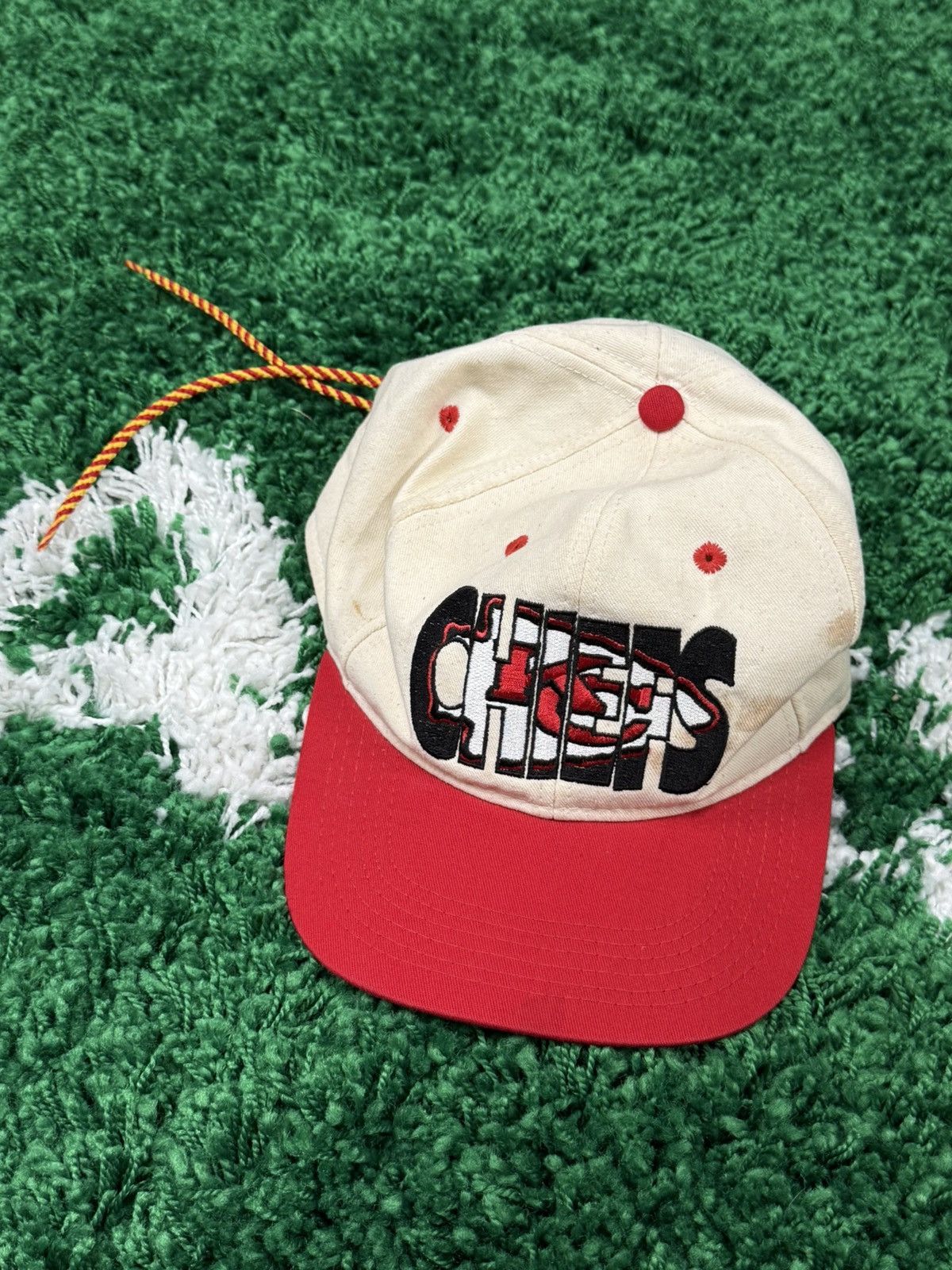 Vintage Vintage Kansas City Chiefs Adjustable Drawstring Hat KC Size ONE SIZE - 1 Thumbnail