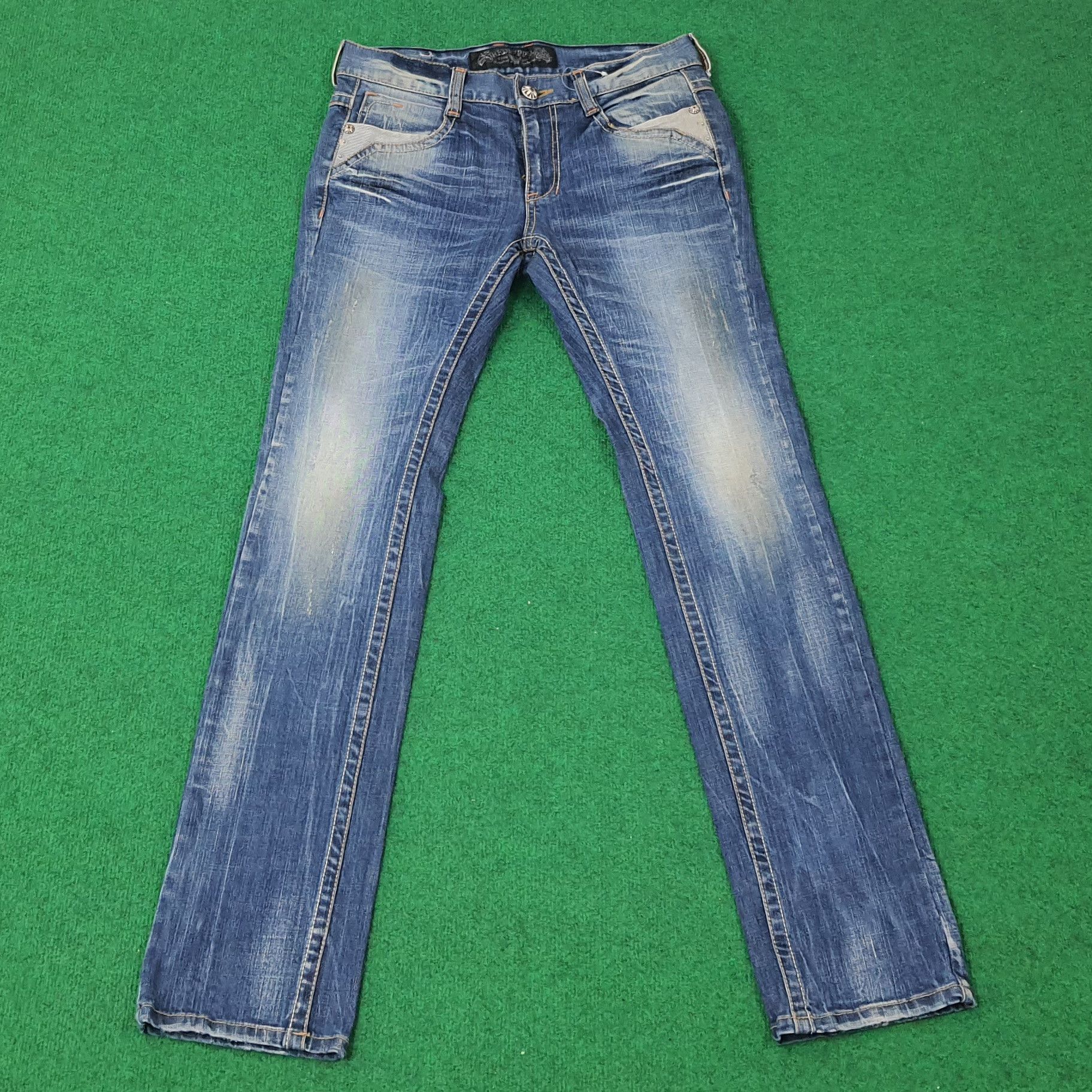 Japanese Brand Vintage Red Pepper Japan Denim Y2k Jeans C258N8 Size US 32 / EU 48 - 4 Thumbnail