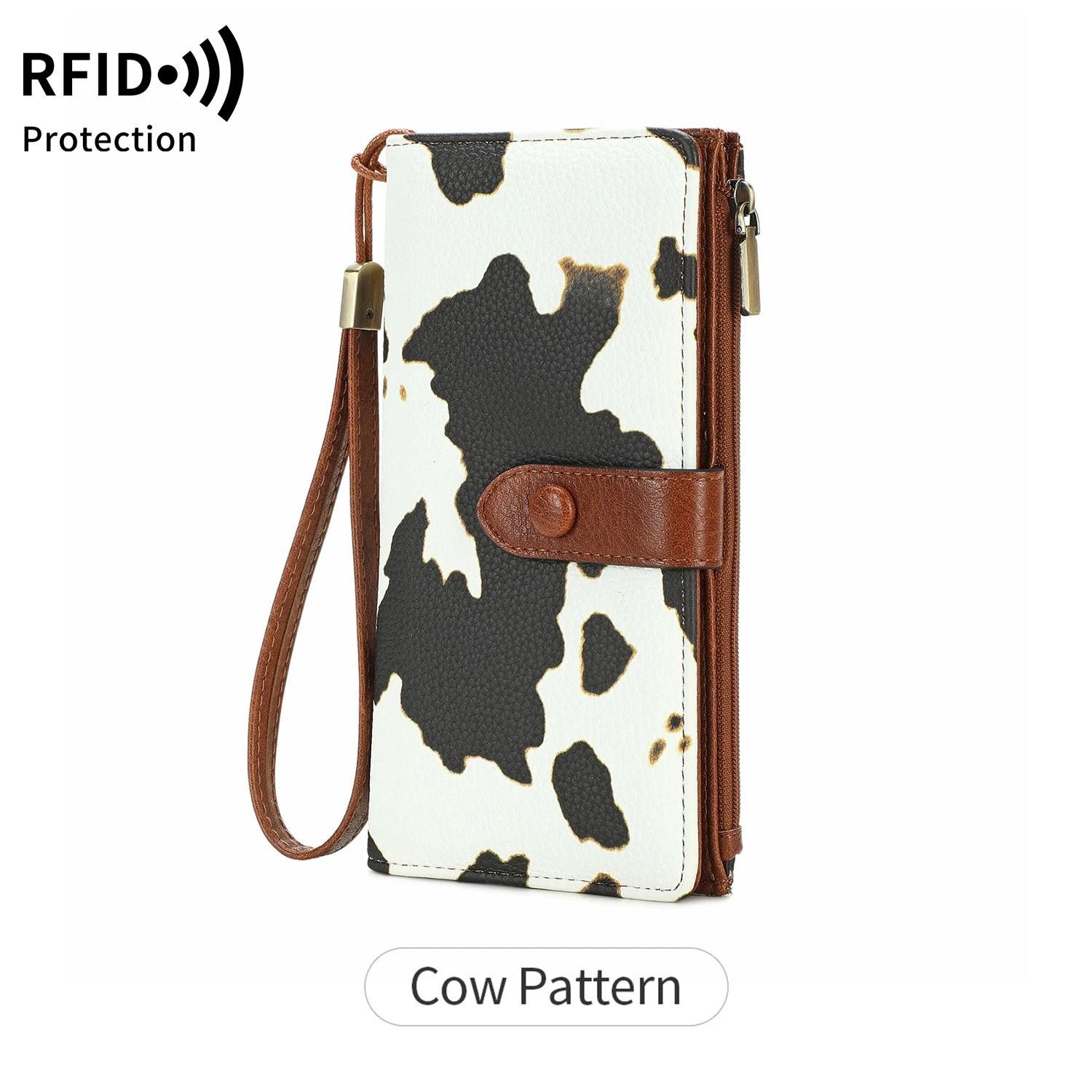 Other Cow Print RFID PU Leather Long Wallet for Women Size ONE SIZE - 1 Thumbnail