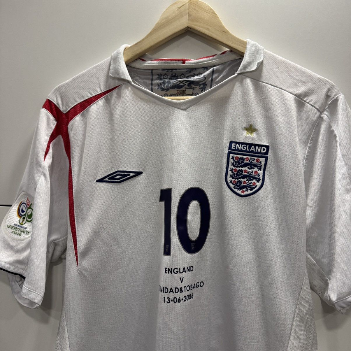 Umbro Umbro 2006 World Cup England VS Trinidad Owen Soccer Jersey Size US XL / EU 56 / 4 - 8 Thumbnail
