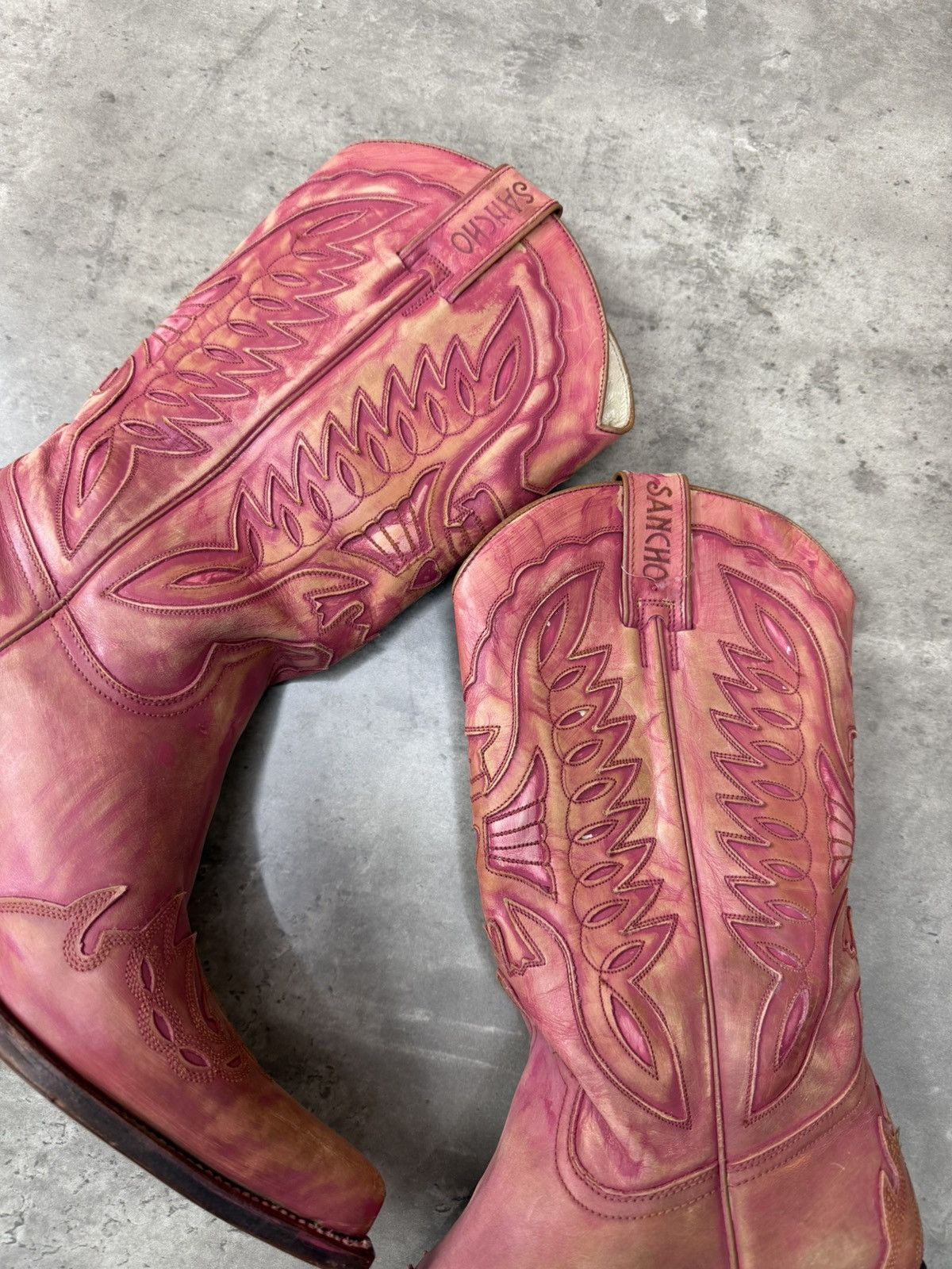Sancho Boots Sancho Boots Custom Dyed Pink Western Cowboy Boots EU 41 Size US 11 / IT 41 - 9 Thumbnail