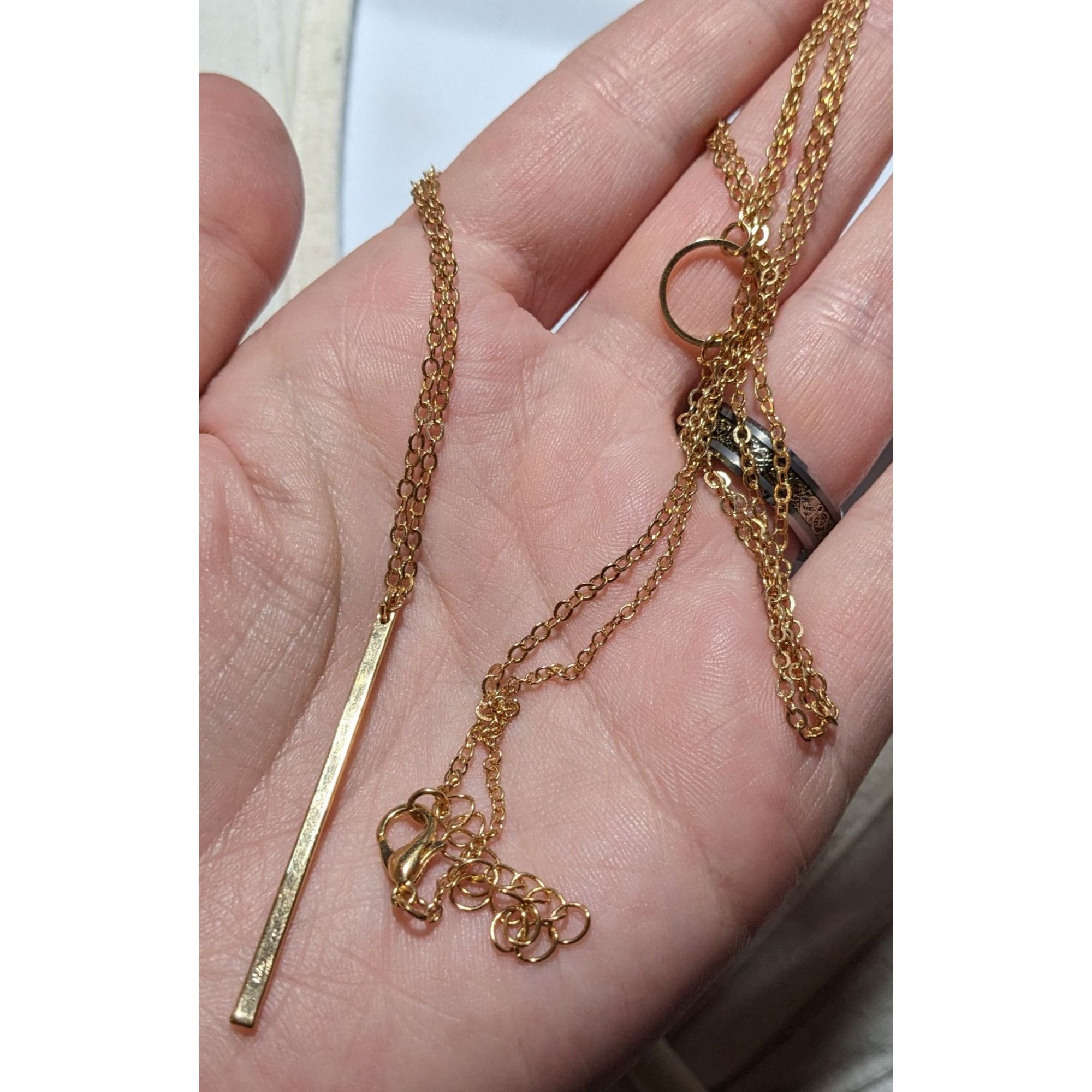 Other Minimalist Gold Geometric Charm Chain Necklace Size ONE SIZE - 5 Thumbnail