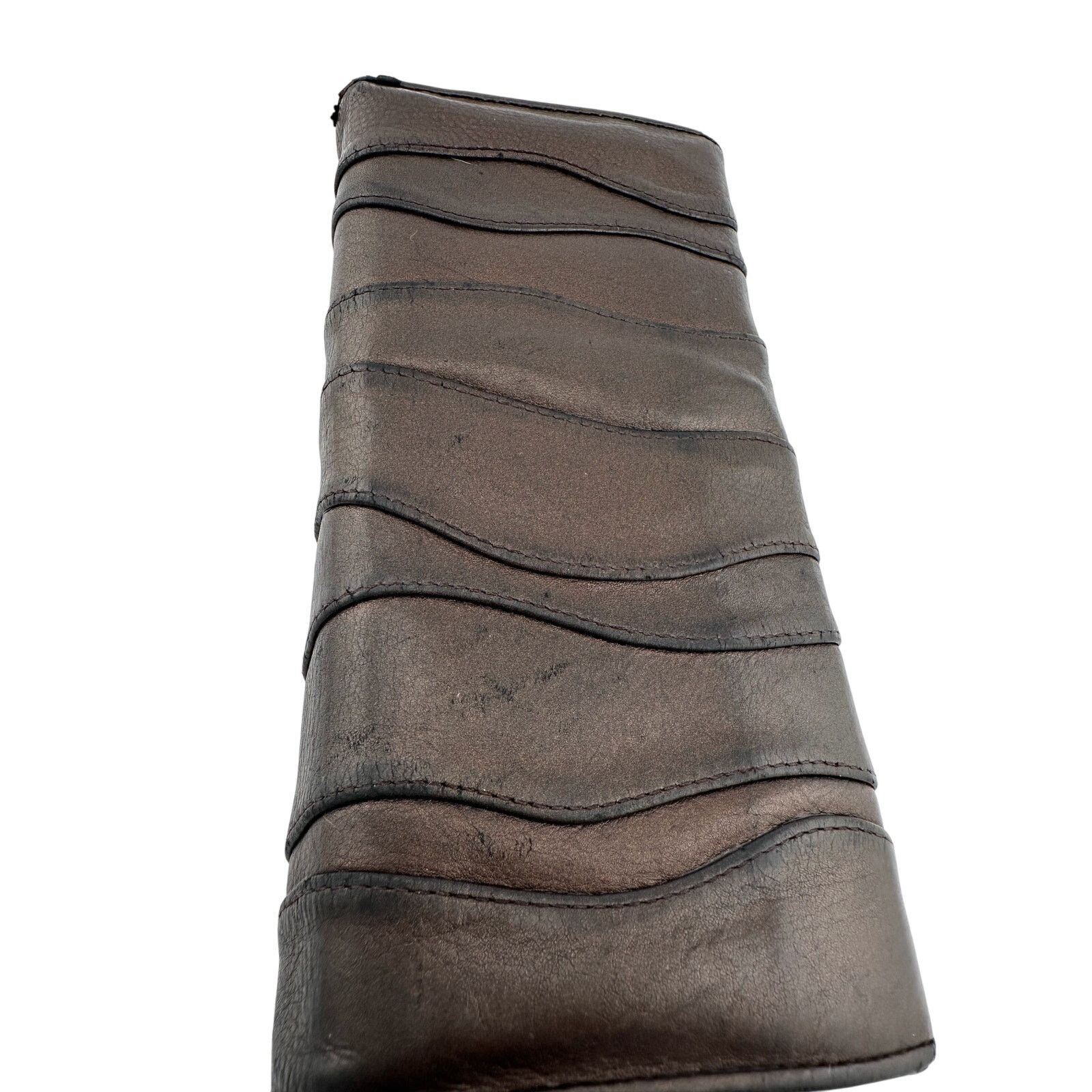 Prada Prada Metallic Brown Wave Leather Flap Continental Wallet Size ONE SIZE - 20 Thumbnail