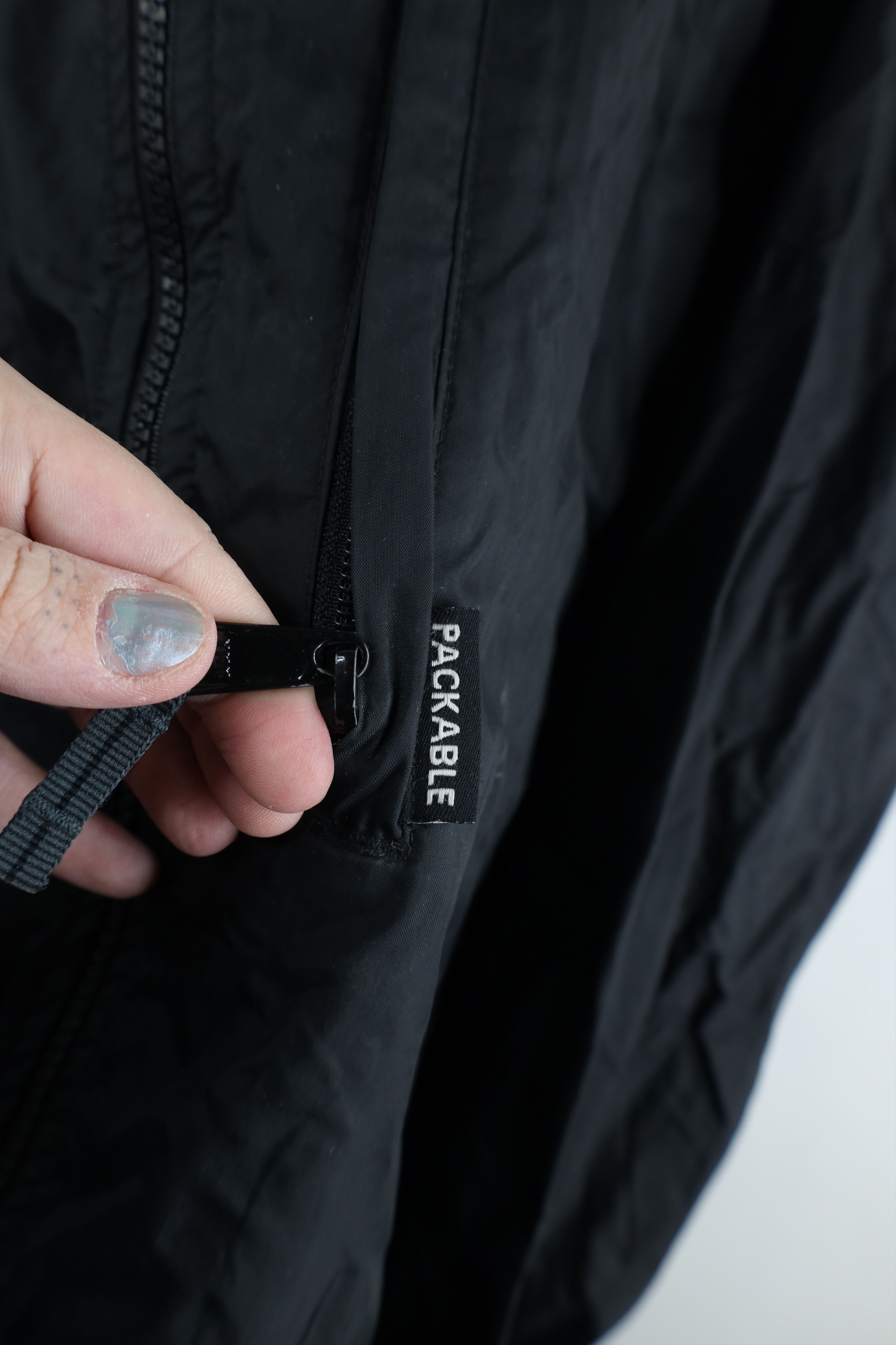 Columbia × Vintage Vintage 90s Columbia Hooded Packable Rain Jacket Black Size US L / EU 52-54 / 3 - 6 Thumbnail