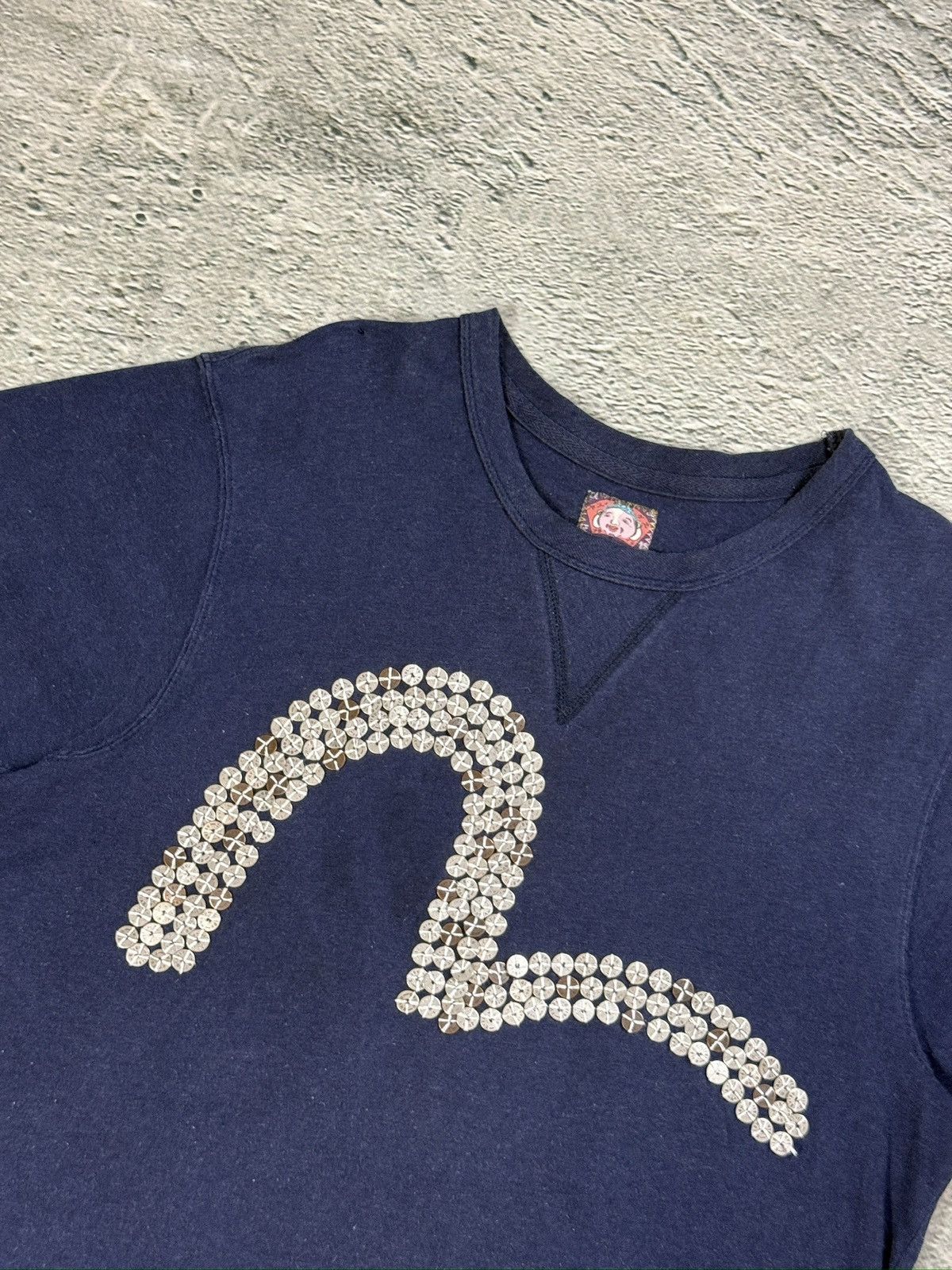 Evisu Evisu t-shirt vintage big logo studded navy seagull Size US XL / EU 56 / 4 - 2 Thumbnail