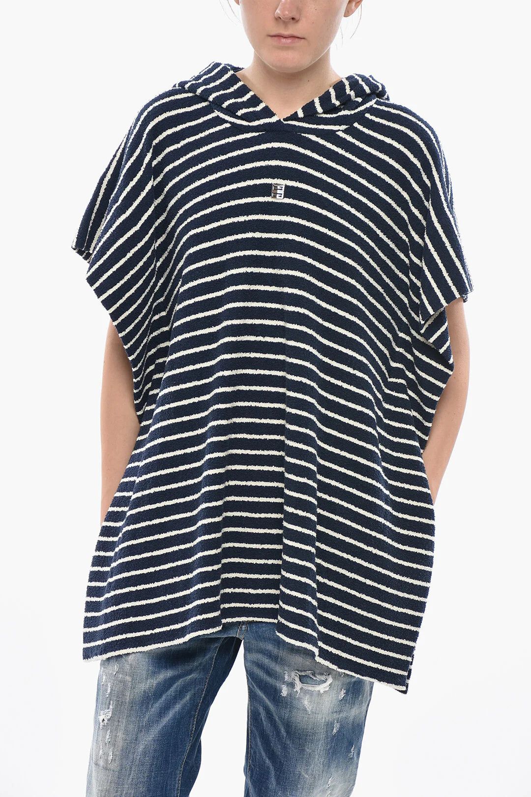 Givenchy og1mm0326 Terry Hoodie in Blue Size S / US 4 / IT 40 - 1 Thumbnail