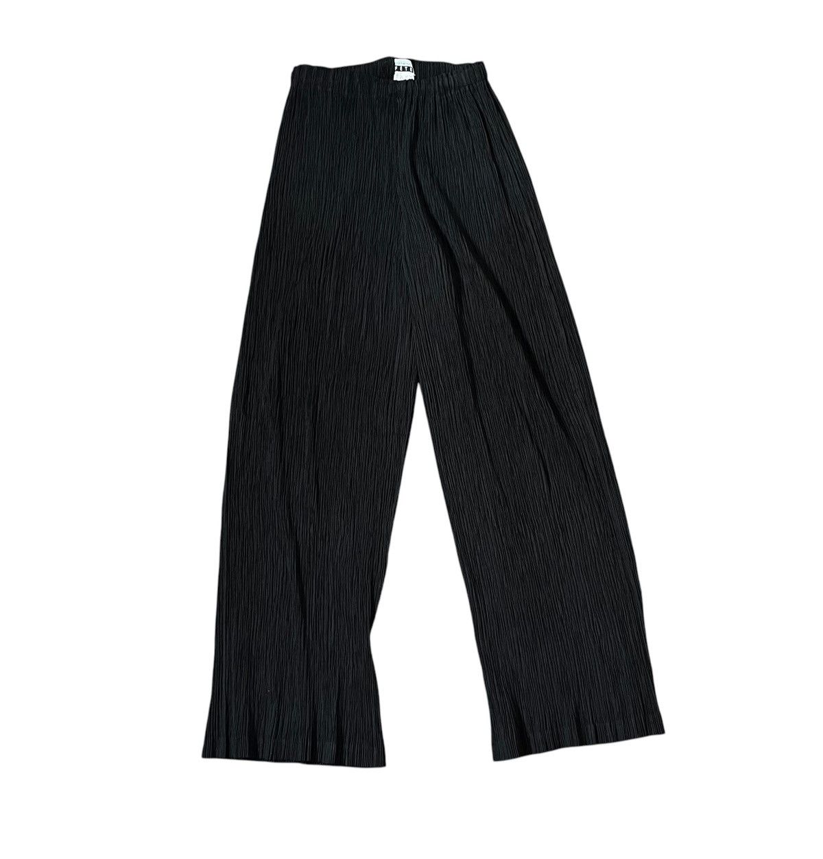 Homme Plisse Issey Miyake TAX FREE 🇺🇸 Vintage issey miyake fete pleats black trousers Size 22" - 1 Thumbnail