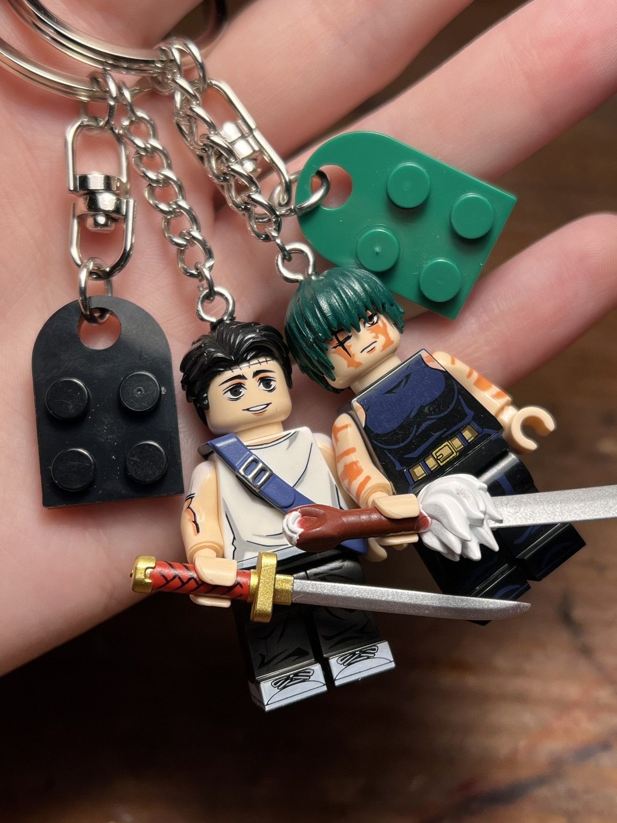 Anime Yuta Maki Jujutsu Kaisen anime minifigure keychain keyring Size ONE SIZE - 1 Thumbnail