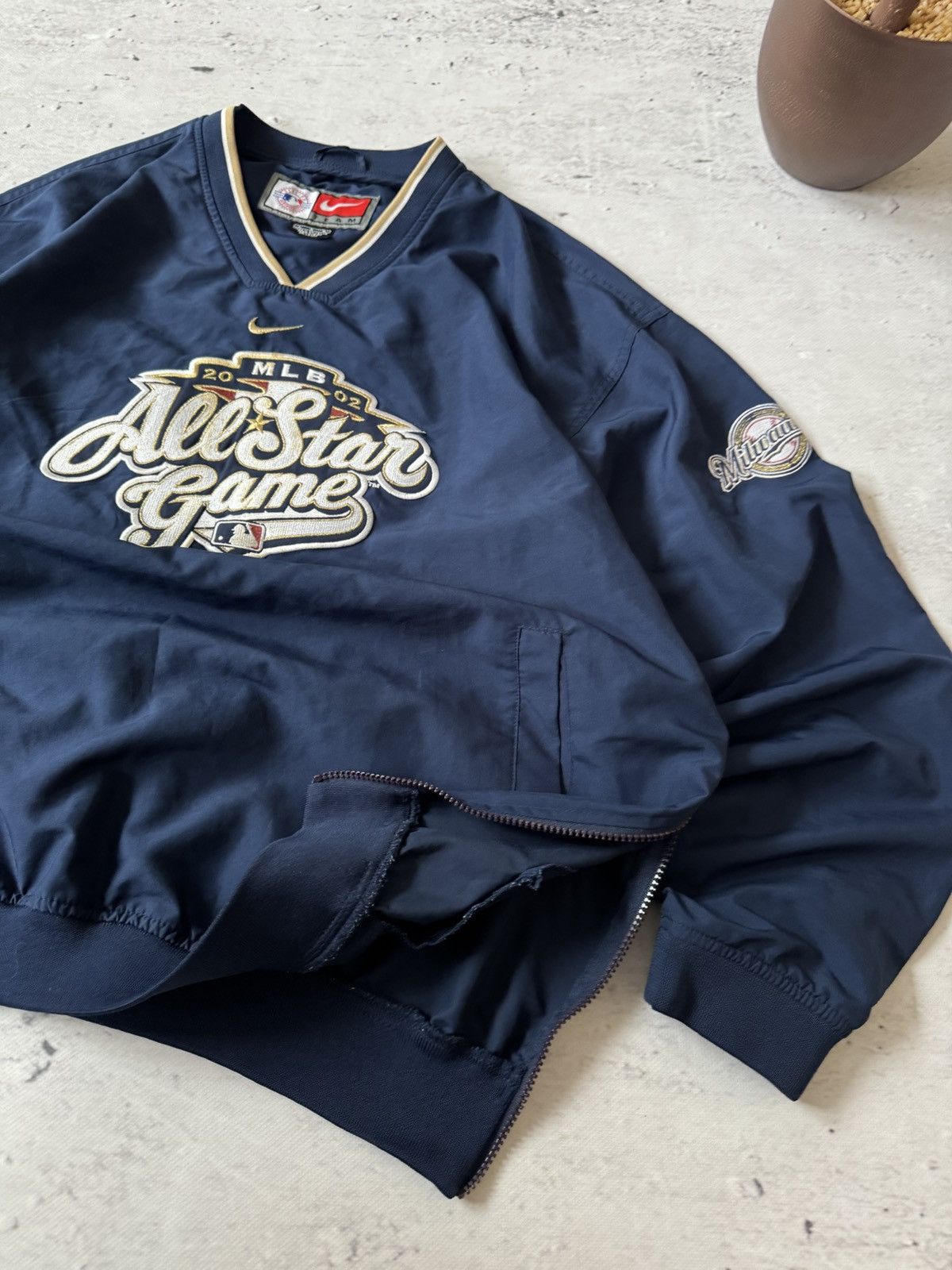Nike × Vintage NIKE ALL STARS GAME VINTAGE 00s y2k BAGGY NYLON SWEATSHIRT Size US L / EU 52-54 / 3 - 8 Thumbnail