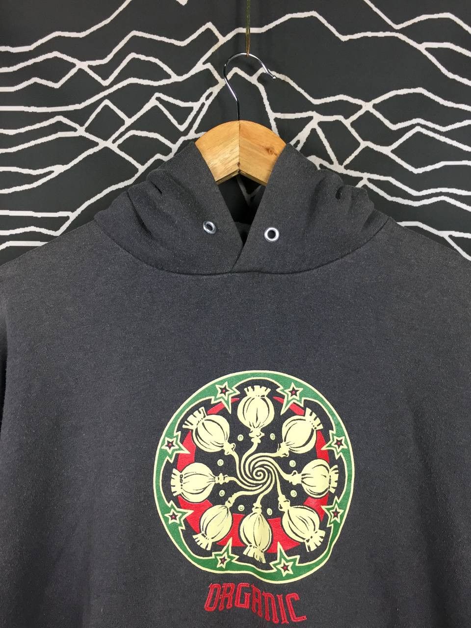 Vintage Vtg Organic Poppy Mandala Graphic Pullover Hoodie Size US L / EU 52-54 / 3 - 3 Thumbnail