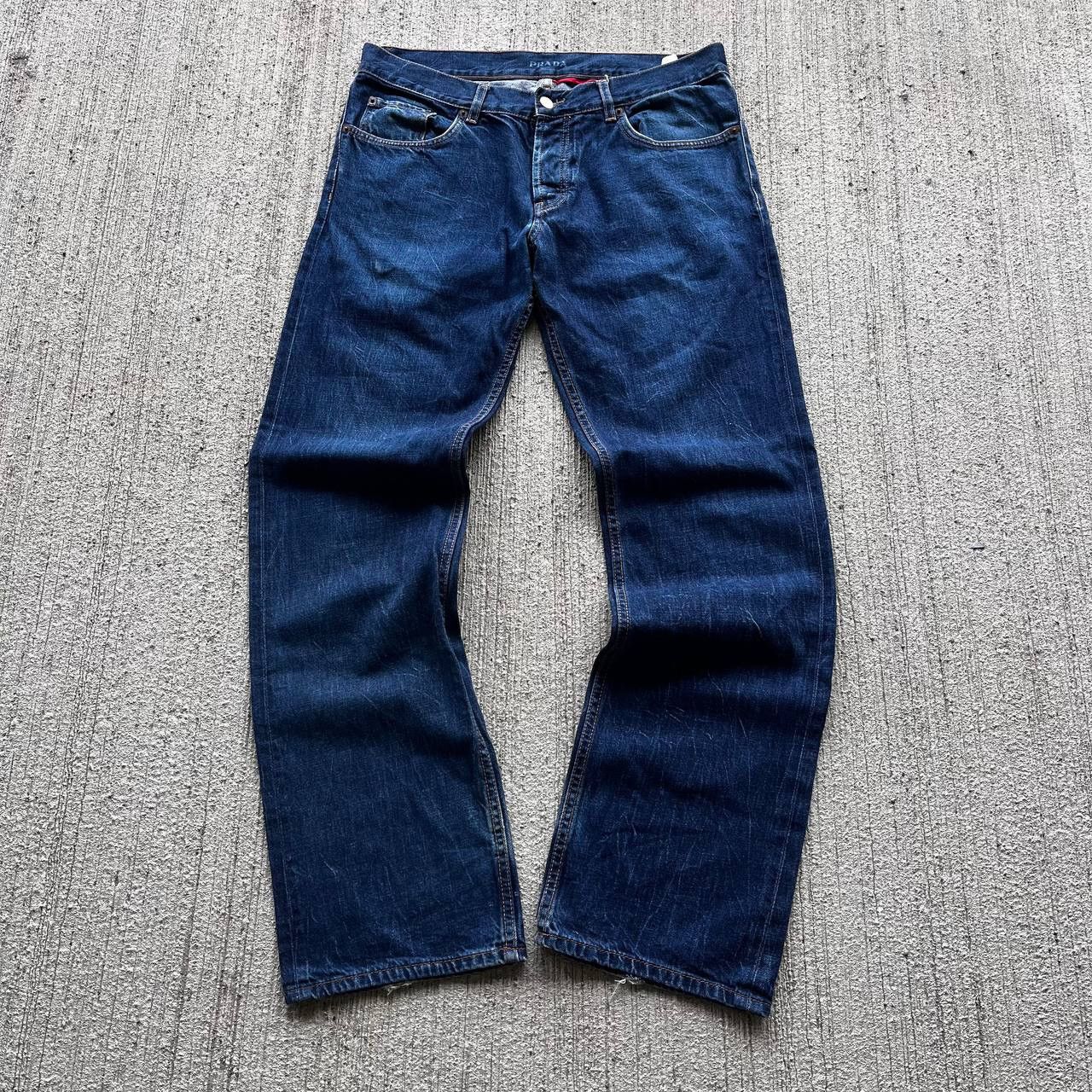 Prada × Vintage Prada Classic Fit Denim Jeans Size US 33 - 2 Thumbnail