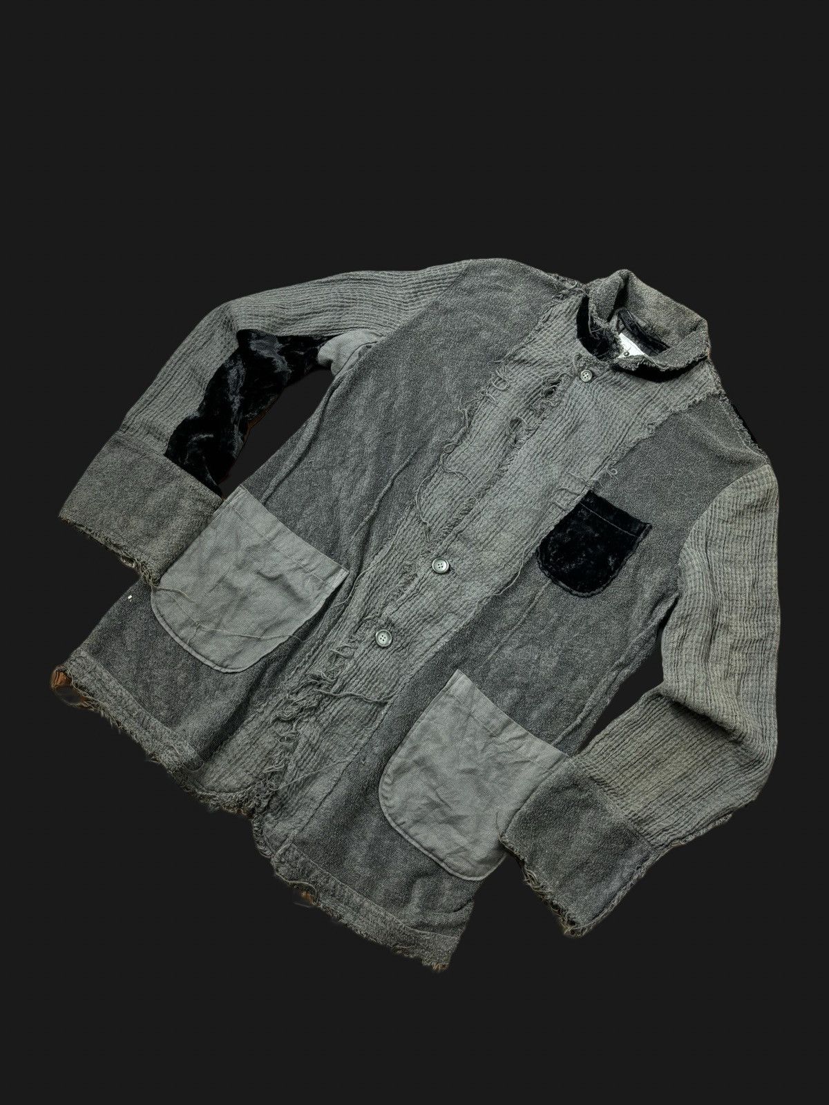 🔥Rare! Gomme H yohji Designer Distress Pachworks jacket