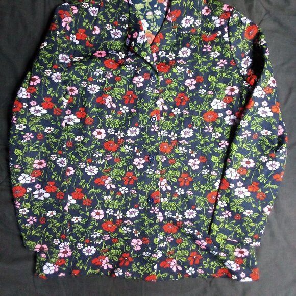 Other Vintage Floral Polyester Disco Button Shirt Size L / US 10 / IT 46 - 3 Thumbnail