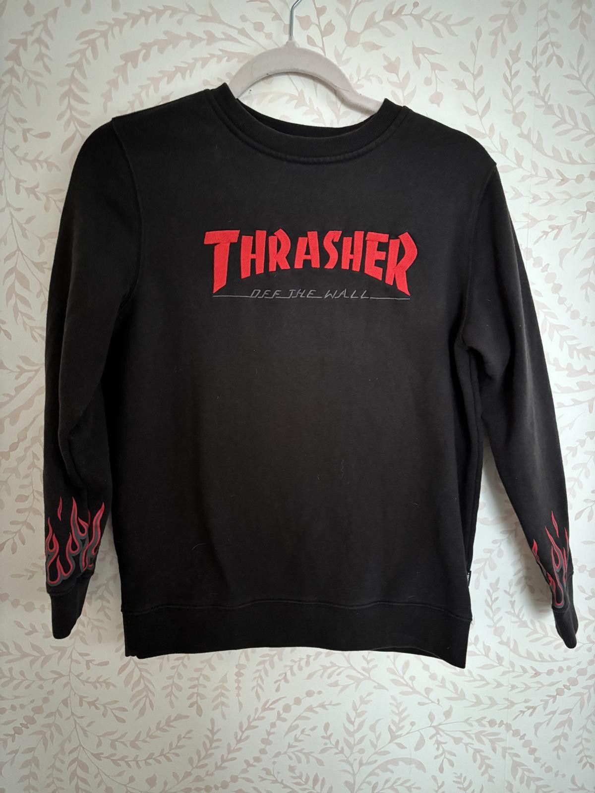 Thrasher NEW Thrasher x Vans Off The Wall Black Sweatshirt w Flames M Size M / US 6-8 / IT 42-44 - 1 Thumbnail