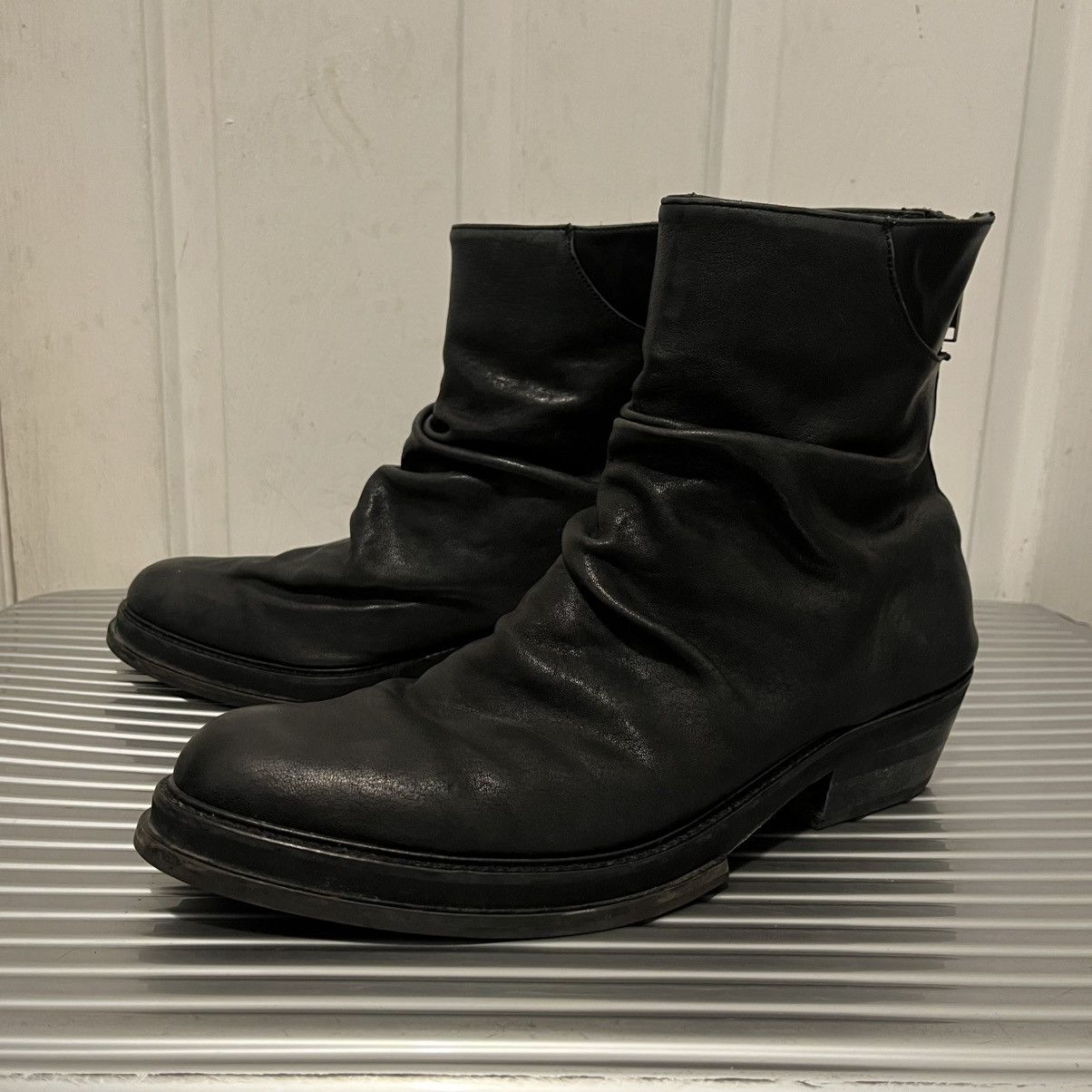 424 424 LEATHER MARATHON COWBOY BOOTS 46 US 12 MAINLINE $1225 Size US 12 / EU 45 - 3 Thumbnail