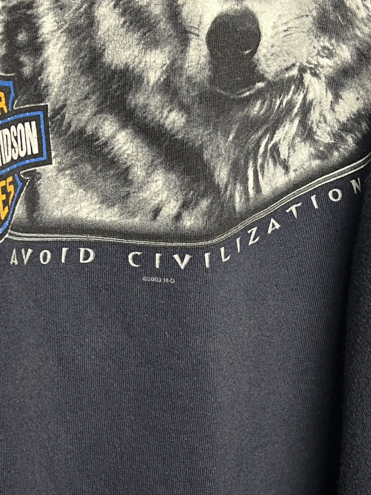 Harley Davidson AVOID CIVILIZATION harley davidson y2k crop oversized shirt Size US L / EU 52-54 / 3 - 4 Thumbnail