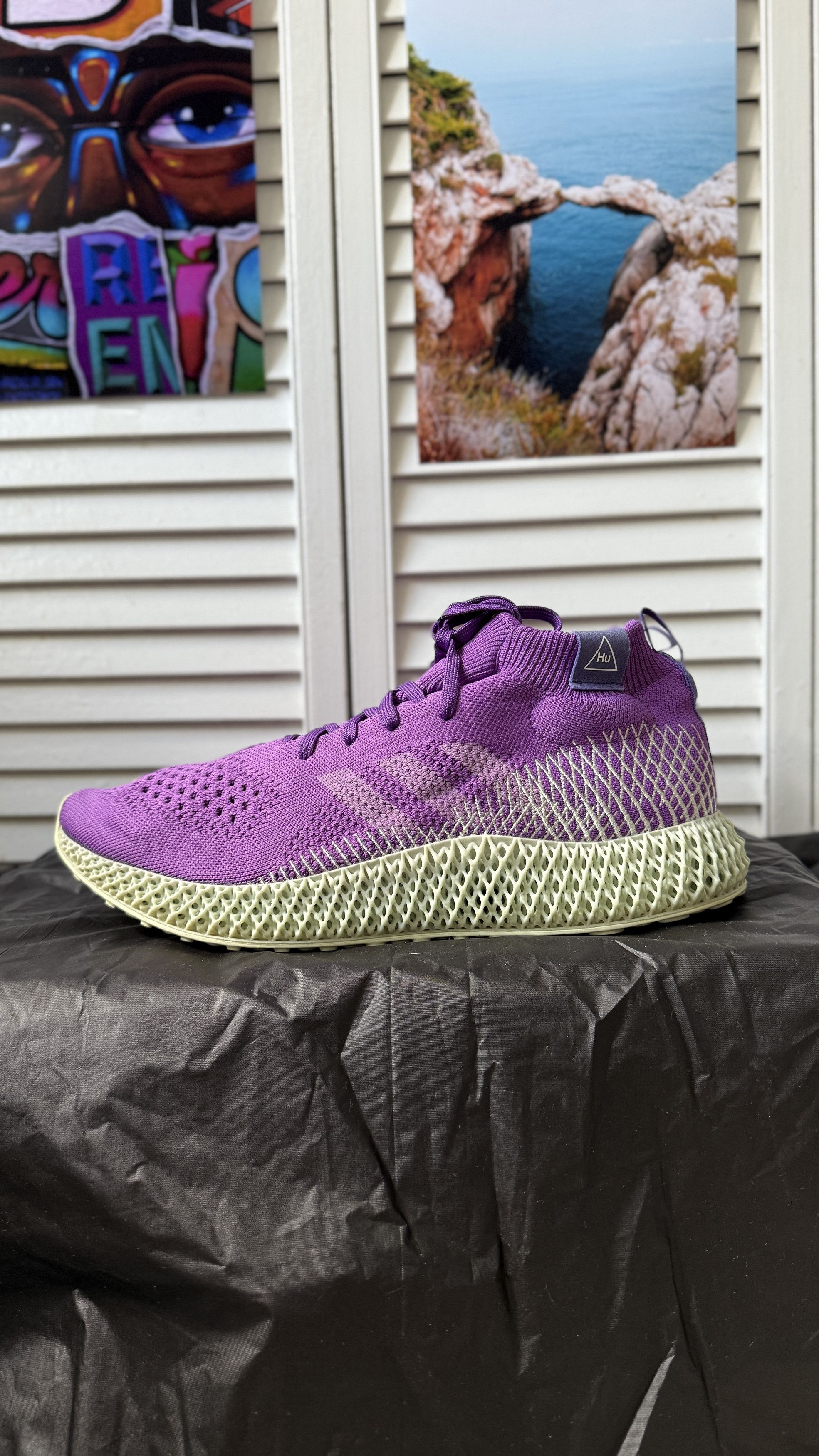Adidas × Human Made 4D Runner 'Active Purple' Size US 12 / EU 45 - 1 Thumbnail