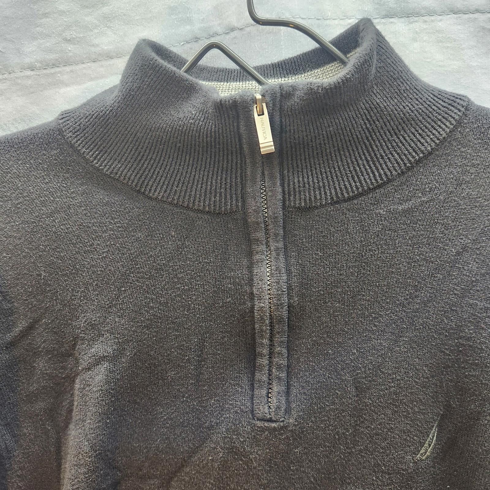 Nautica Nautica Quarter Zip Sweater Black Size Large Size US L / EU 52-54 / 3 - 3 Thumbnail