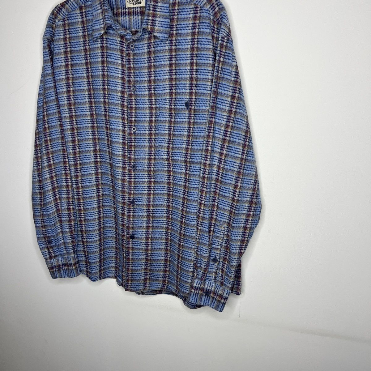 Missoni Vintage Missoni Sport Geometric Striped Button-Up Shirt Size US L / EU 52-54 / 3 - 2 Thumbnail