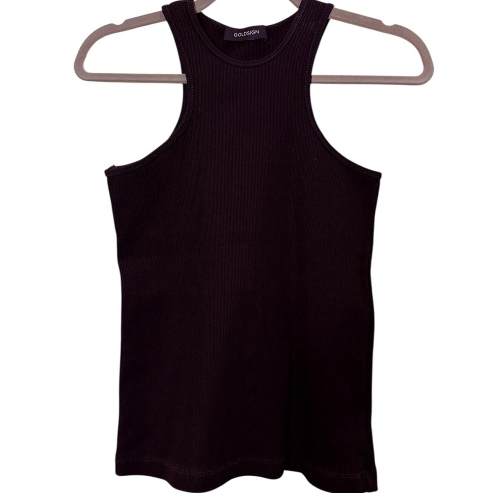 Goldwin Goldsign The Laurel Classic Black Heavy Knit Racer Tank sz M Size M / US 6-8 / IT 42-44 - 1 Thumbnail