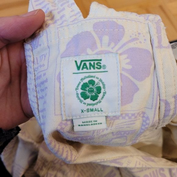 Vans VAN’S Jeans Overalls Newspaper Purple Cream Surfer - XSmall Size 26" / US 2 / IT 38 - 6 Thumbnail
