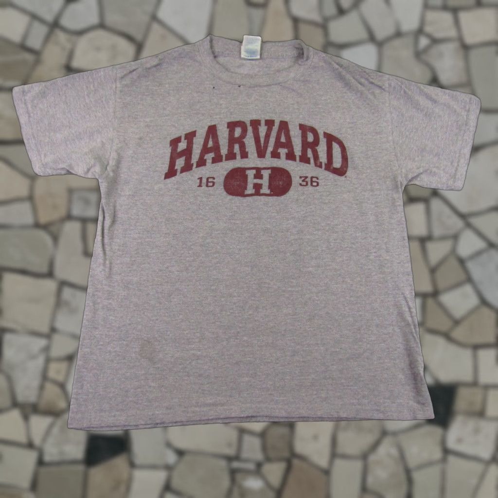 Delta VINTAGE Harvard University T-Shirt Mens Medium Gray College Logo 90s Y2K College Mens Size US M / EU 48-50 / 2 - 1 Thumbnail