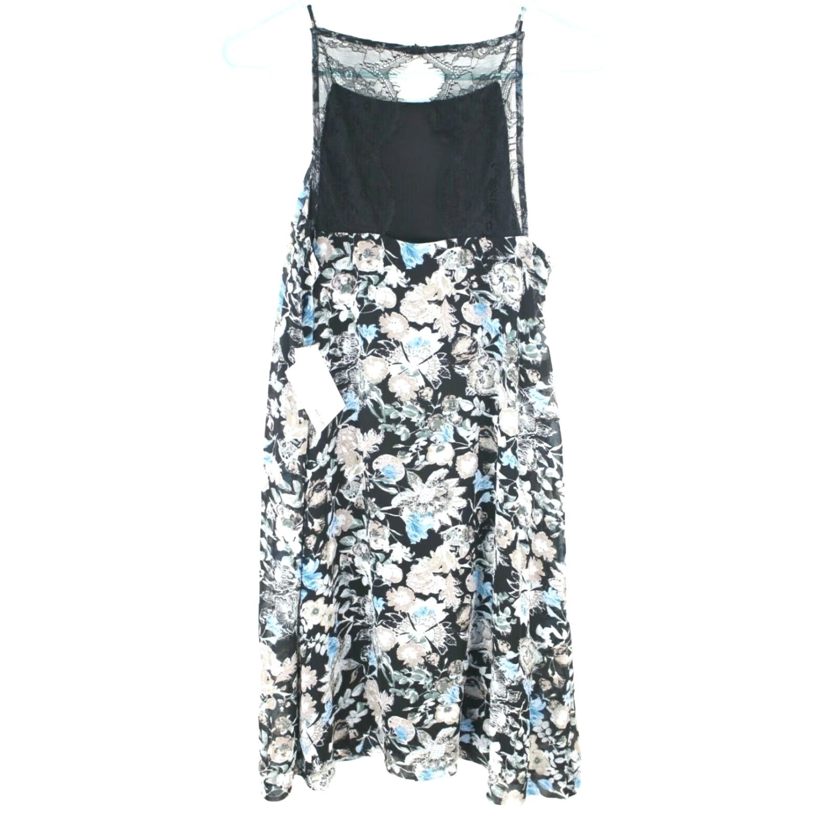 Vintage Kensie Women's Sleeveless Floral Print Black Lace A Line Mini Dress Small Size S / US 4 / IT 40 - 2 Thumbnail