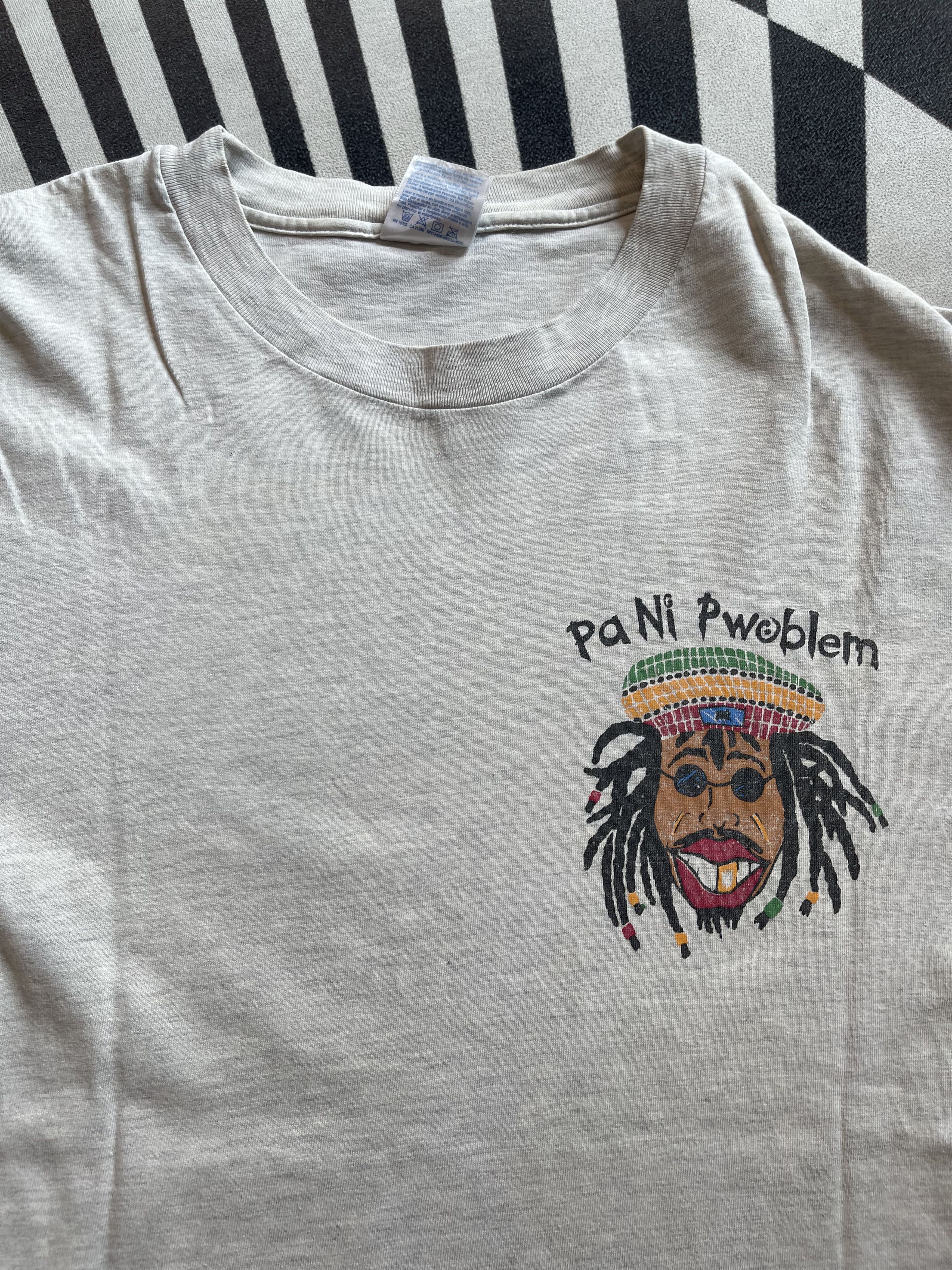 Vintage Rare Vintage 1990s Guadeloupe Island Pa Ni Pwoblem Tee Size US XL / EU 56 / 4 - 7 Thumbnail