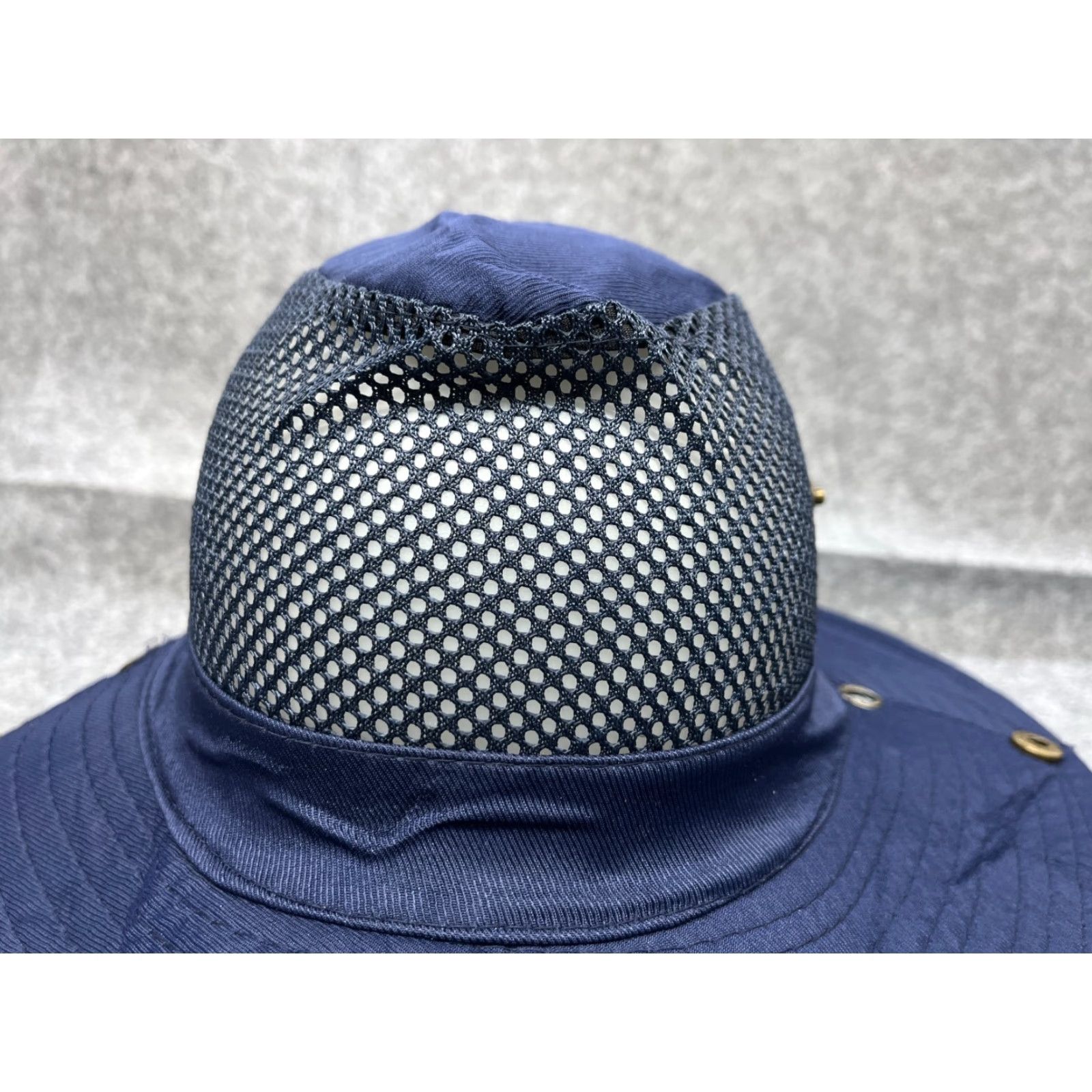 Vintage Sun Hat Adult One Size Blue Cotton Polyester Beach Camp Outdoors Size ONE SIZE - 2 Thumbnail