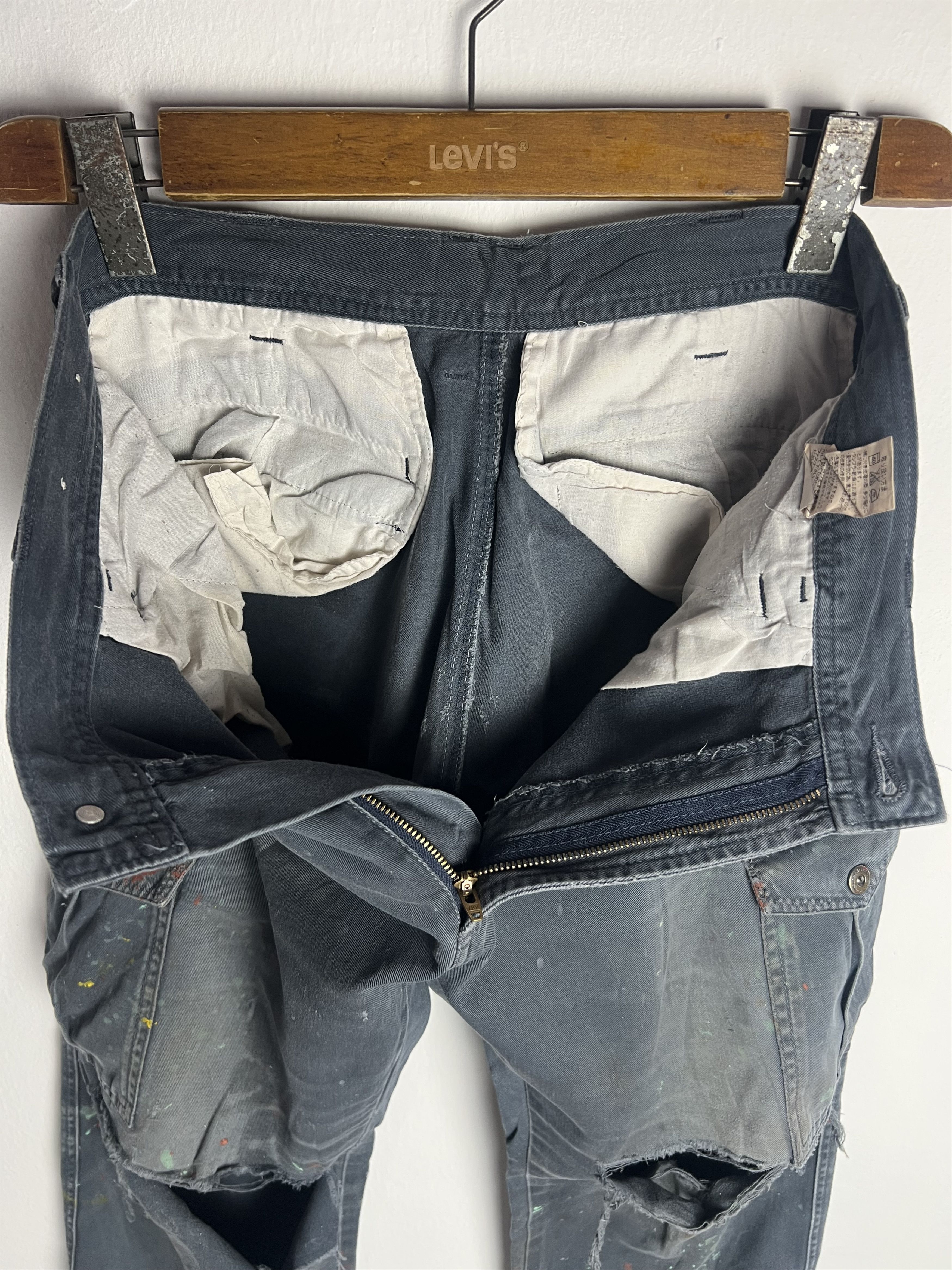 Seditionaries Distressed Paint Splatter Dirty Cargo Pant Size US 31 - 17 Thumbnail