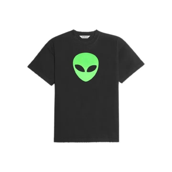 Balenciaga Balenciaga Alien Graphic Round Neck T-shirt 0079-2507 Size L / US 10 / IT 46 - 1 Thumbnail