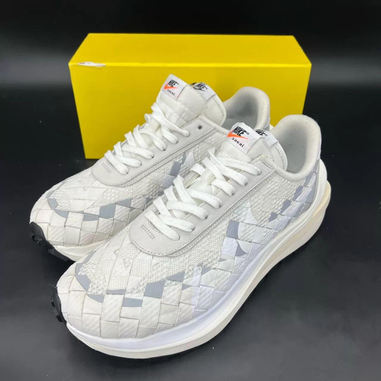 Sacai sacai vaporwaffle white woven 47 99new Size US 14 / EU 47 - 1 Thumbnail