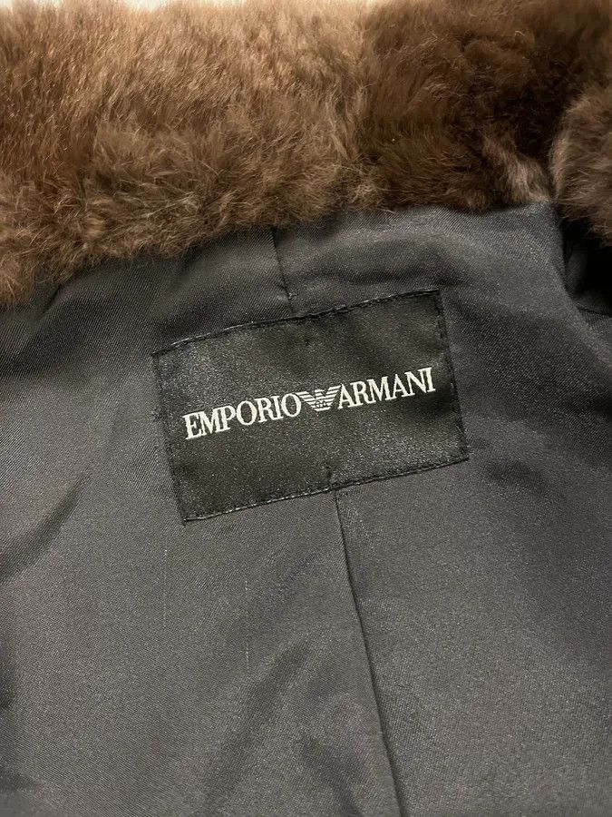 Emporio Armani AW2008 Emporio Armani Black Leather Fur Collar Snake Skin Effect Jacket Size M / US 6-8 / IT 42-44 - 10 Thumbnail