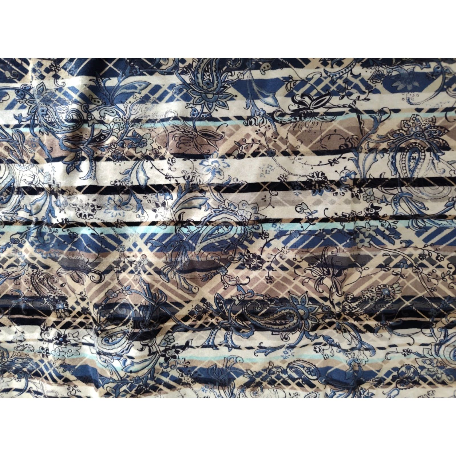 BUGATCHI Bugatchi Uomo Polo Shirt Mens XXL Blue Beige Paisley Short Sleeve Golf Club Size US XXL / EU 58 / 5 - 2 Thumbnail