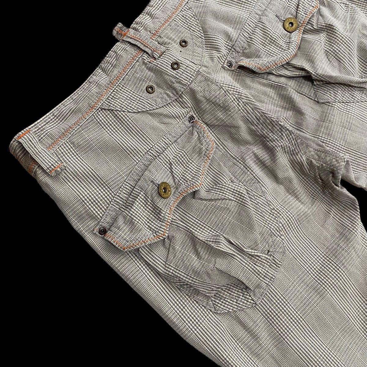 Edwin × Japanese Brand Edwin 505 Khaki Bondage Cargo Punk Flared Pants Size US 35 - 10 Thumbnail