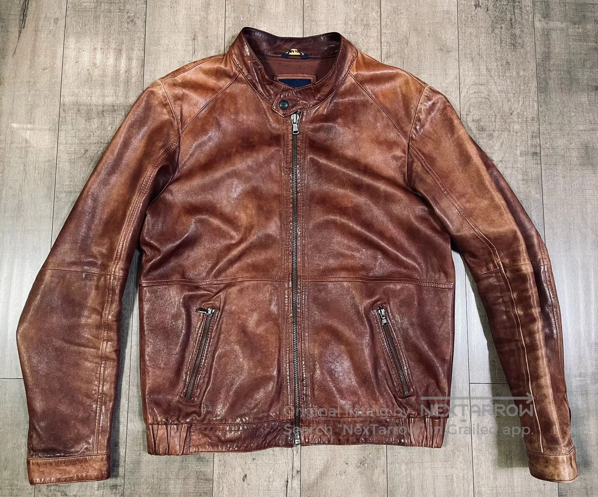 RRL Ralph Lauren Zara Distressed Leather Jacket. Size US M / EU 48-50 / 2 - 1 Thumbnail