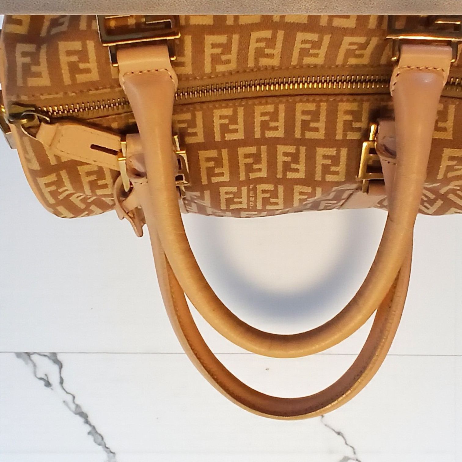 Fendi Fendi Zucchino Mini Boston Pink Handbag Size ONE SIZE - 16 Thumbnail