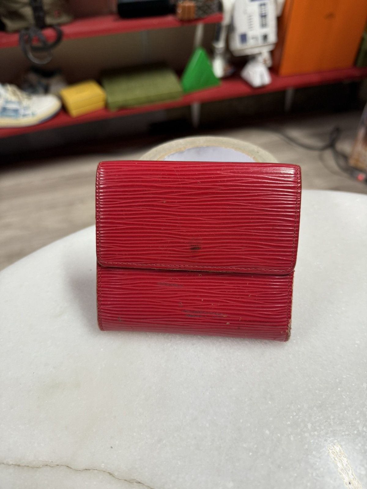 Louis Vuitton Red Epi Leather Wallet Preowned